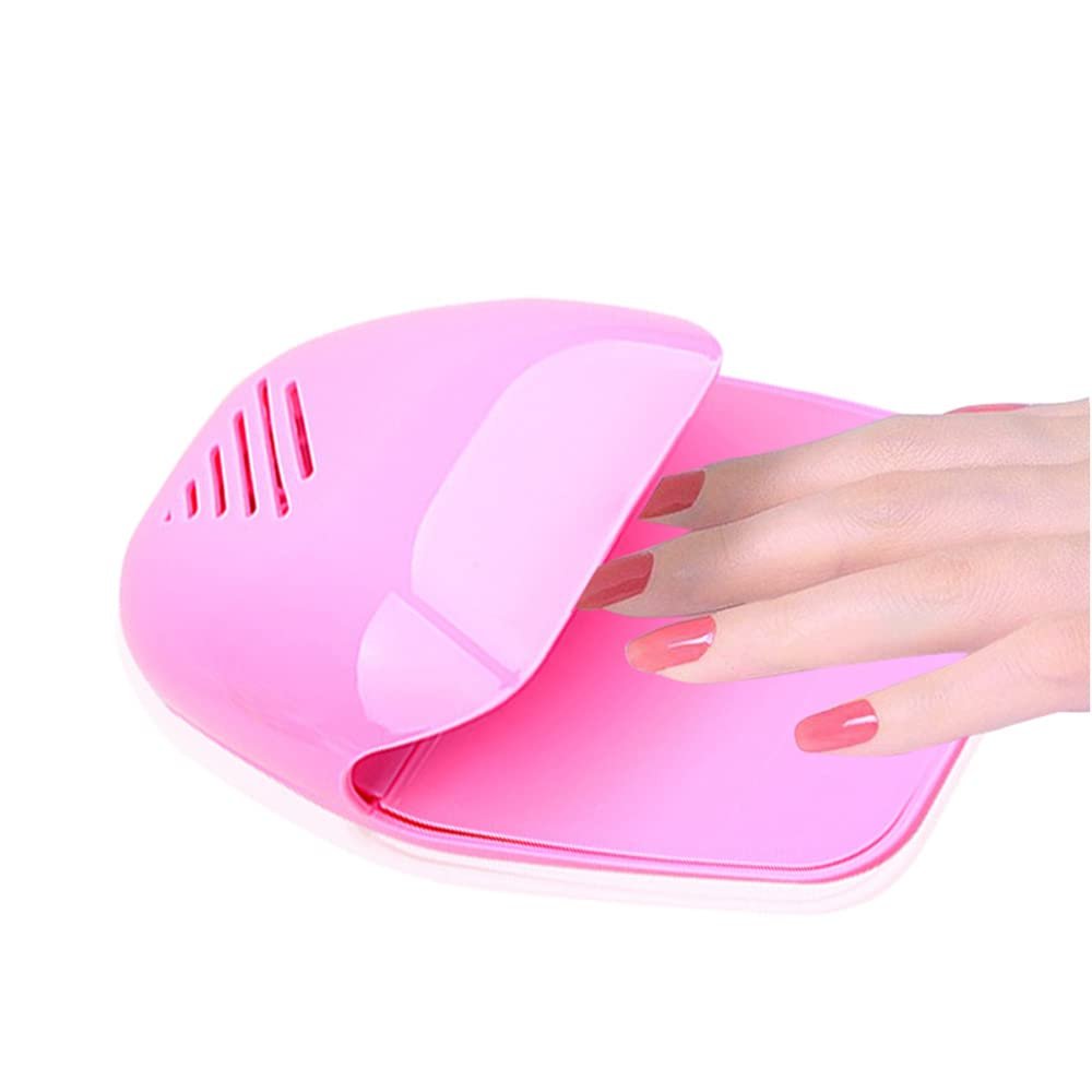 Nail Fan Dryer for Regular Polish, Portable Acrylic Kids Nail Dryer,Perfect Addition to Girls Manicure Kit, Fast Dry Fingernail Polish Air Drying Machine for Home and Travel Use Pink