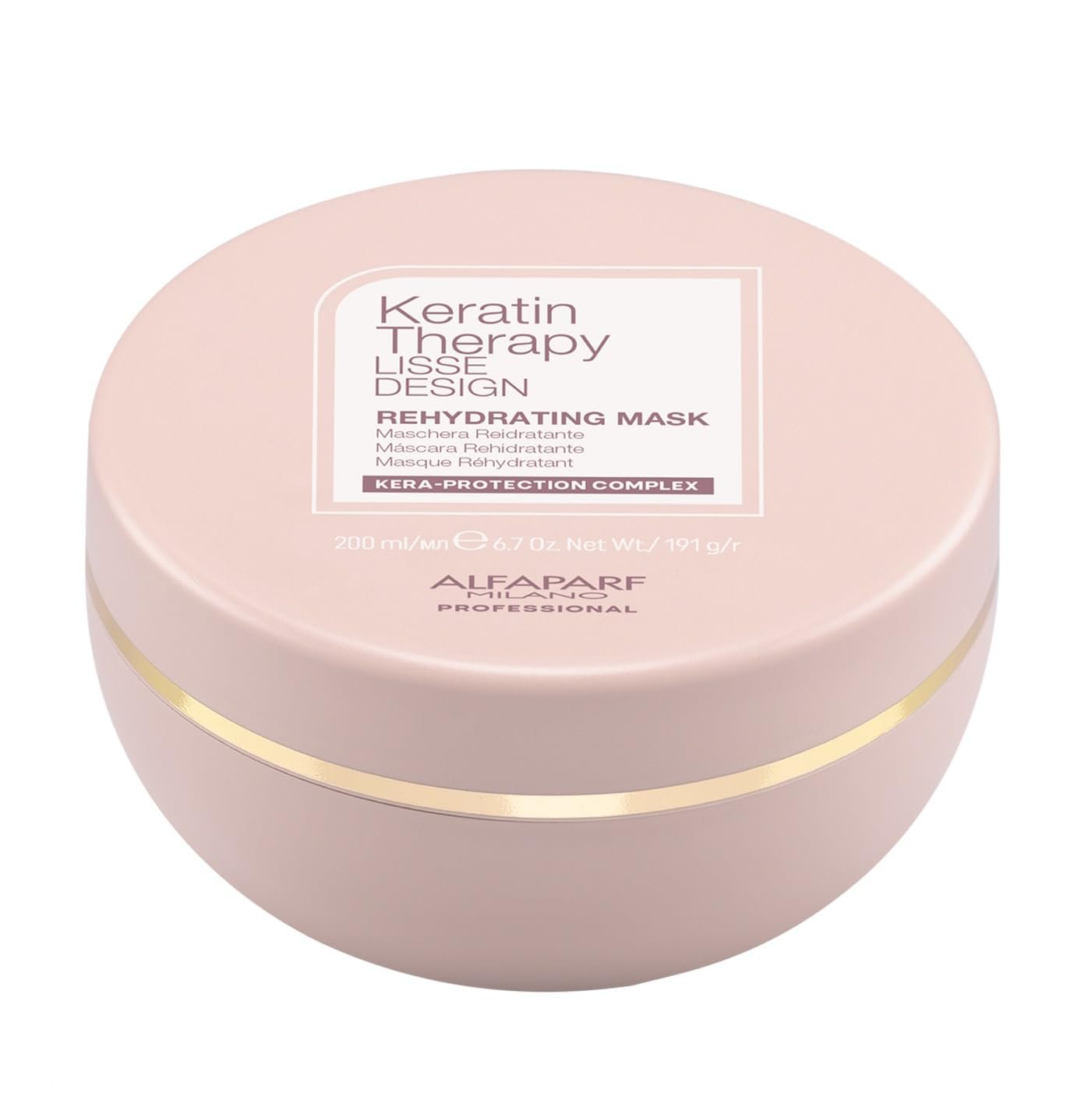 Alfaparf Milano Lisse Design Keratin Therapy Rehydrating Hair Mask – Post Keratin Treatment Deep Conditioning Hair Mask for Frizz Control & Moisture Retention – Dry Hair Treatment (6.7 oz)