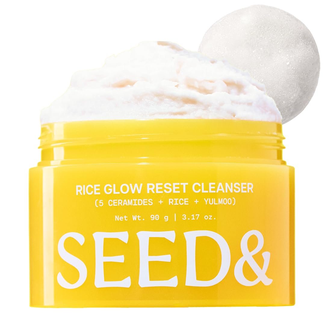 Dr.Eve Seedlab Seed& Rice Glow Reset Cleanser – Korean Rice Face Wash for Exfoliating, Deep Cleansing&Pore Care – Gentle Daily Facial Cleanser – Dermatologist Tested K-Beauty Skincare