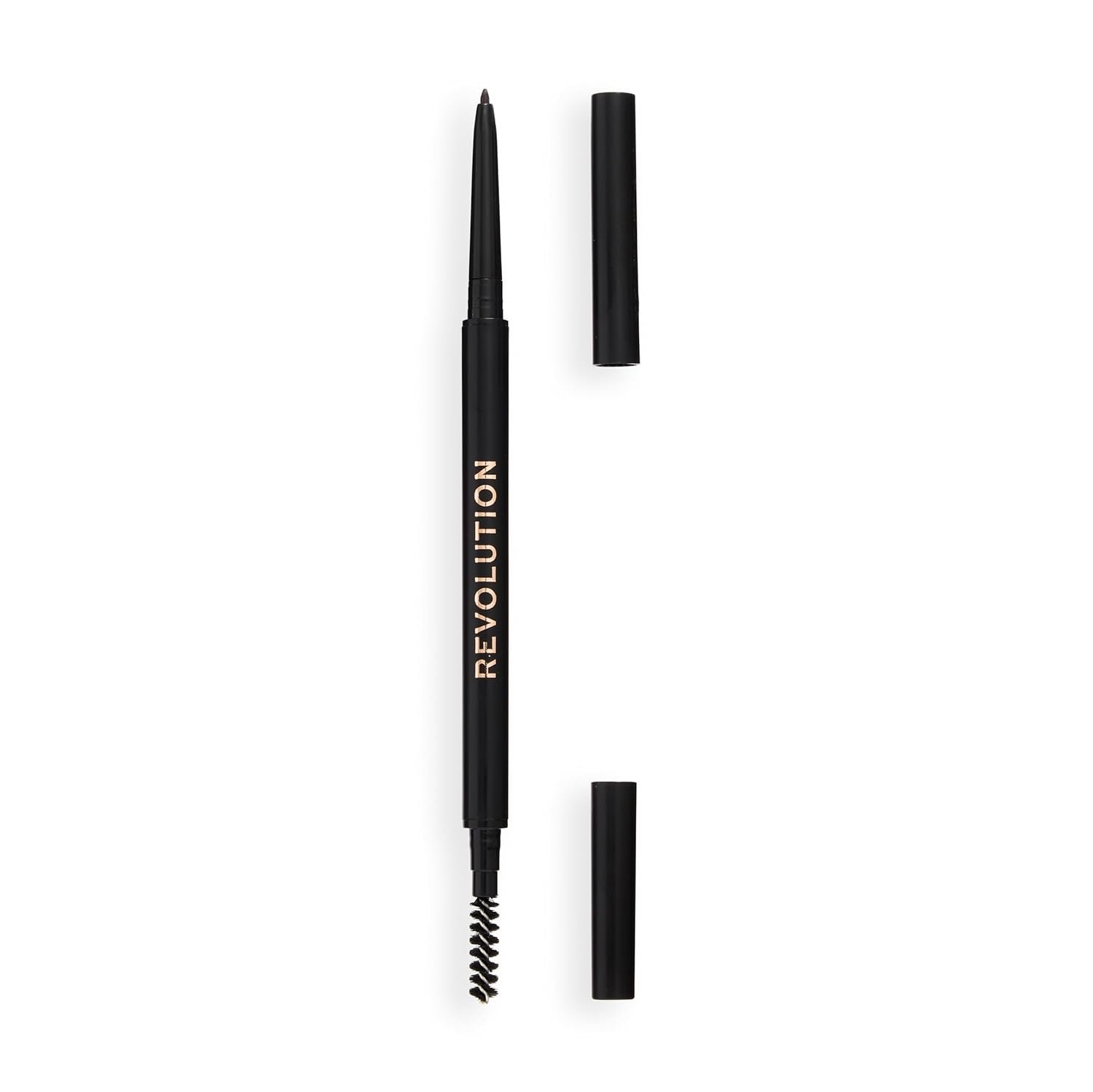 Revolution, Precise Brow Pencil, Dual-Sided, Ultra-Fine Pencil Tool, Includes Spoolie Brush, Vegan & Cruelty-Free, Dark Brown