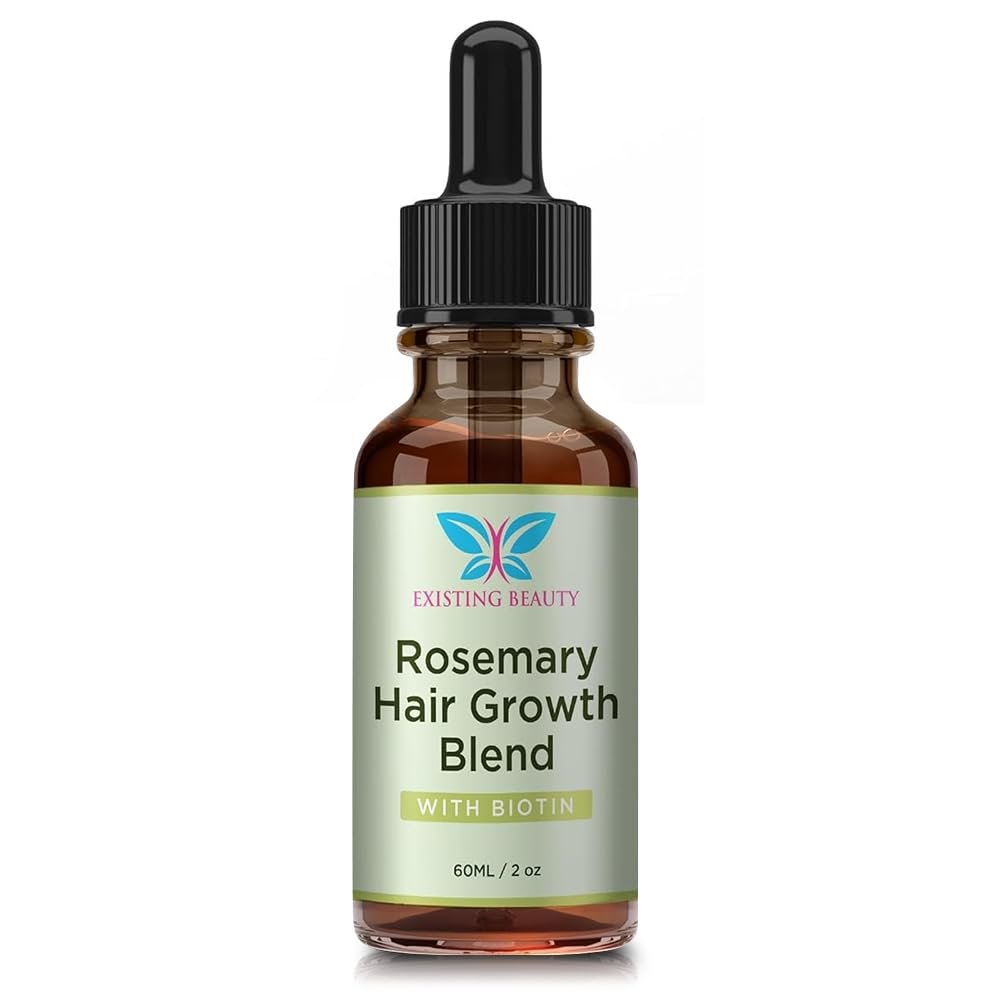 Rosemary Oil for Hair Growth – Biotin & Natural Blend by Existing Beauty – Stimulates Scalp, Nourishes Roots, Promotes Thicker, Fuller Hair for Women & Men – 2.02 fl oz by Existing Beauty