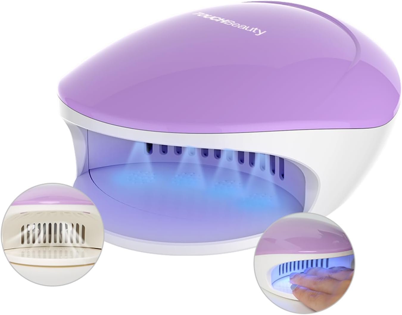 TOUCHBeauty Mini Nail Dryer for Regular Polish: 2 in 1 Nail Dryer with Fan and UV Light – Portable Electric Manicure Tool for Quick Drying of Regular Polish at Home – Perfect for Kids