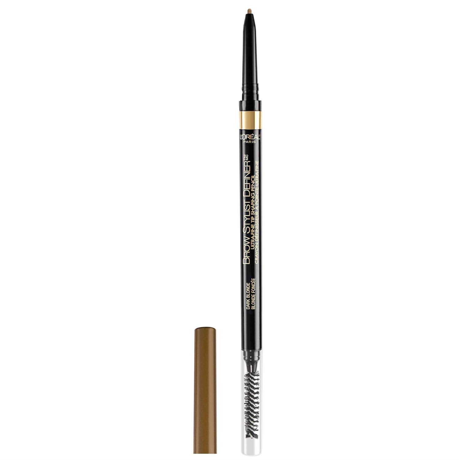 L’Oreal Paris Makeup Brow Stylist Definer Waterproof Eyebrow Pencil, Ultra-Fine Mechanical Pencil, Draws Tiny Brow Hairs and Fills in Sparse Areas and Gaps, Dark Blonde, 0.003 Ounce (Pack of 1)
