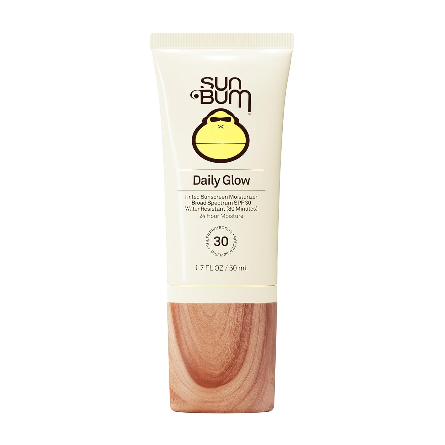 Sun Bum Daily SPF 30 Glow Sunscreen Face Lotion – Moisturizing Facial Sunscreen – Tinted – Dewy Finish – Hawaii 104 Act Compliant (Made without Octinoxate & Oxybenzone) – Travel Size – 1.7 oz