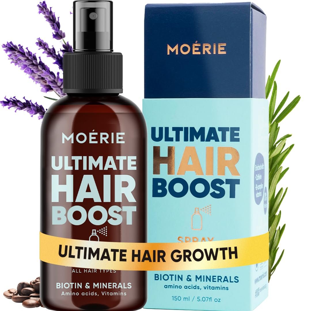 Moerie Hair Growth Serum Spray for Men and Women, Hair Loss Solution with Biotin and Rosemary, Thickening Serum for Hair Regrowth and Thinning Hair – Ultimate Scalp and Growth Care
