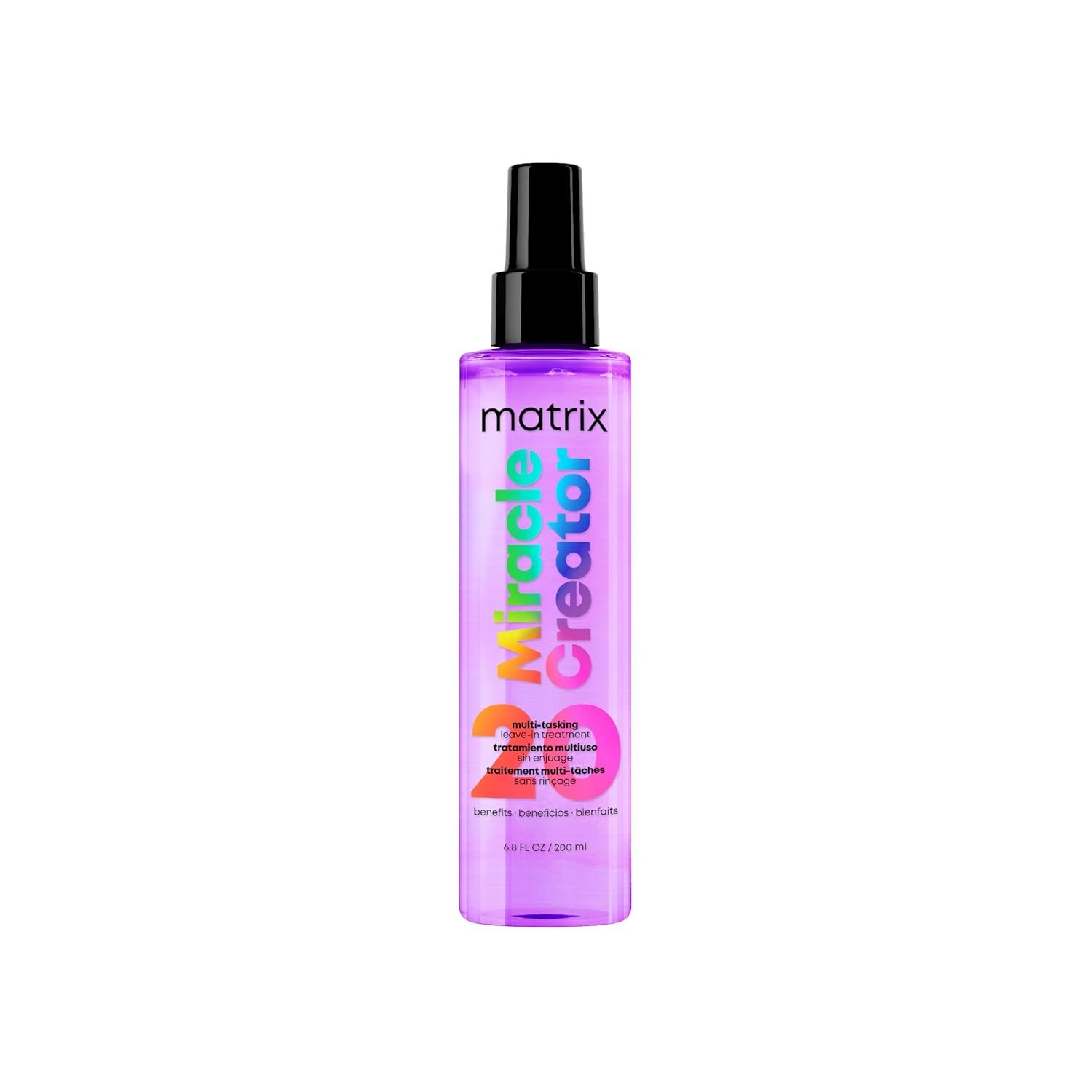 Matrix Miracle Creator Leave-In Conditioner Spray – Heat Protectant, Anti-Frizz, Moisturizing & Detangling, For Damaged Hair, Sulfate Free