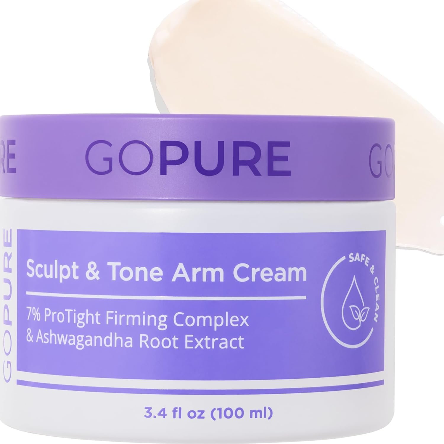 goPure Sculpt & Tone Arm Cream – Firming & Tightening Cream – Smooths, Lifts, Sculpts the Look Of Arms – ProTight Complex – Rice Protein, Shea Butter, Avocado – Clinically Tested – All Skin Types