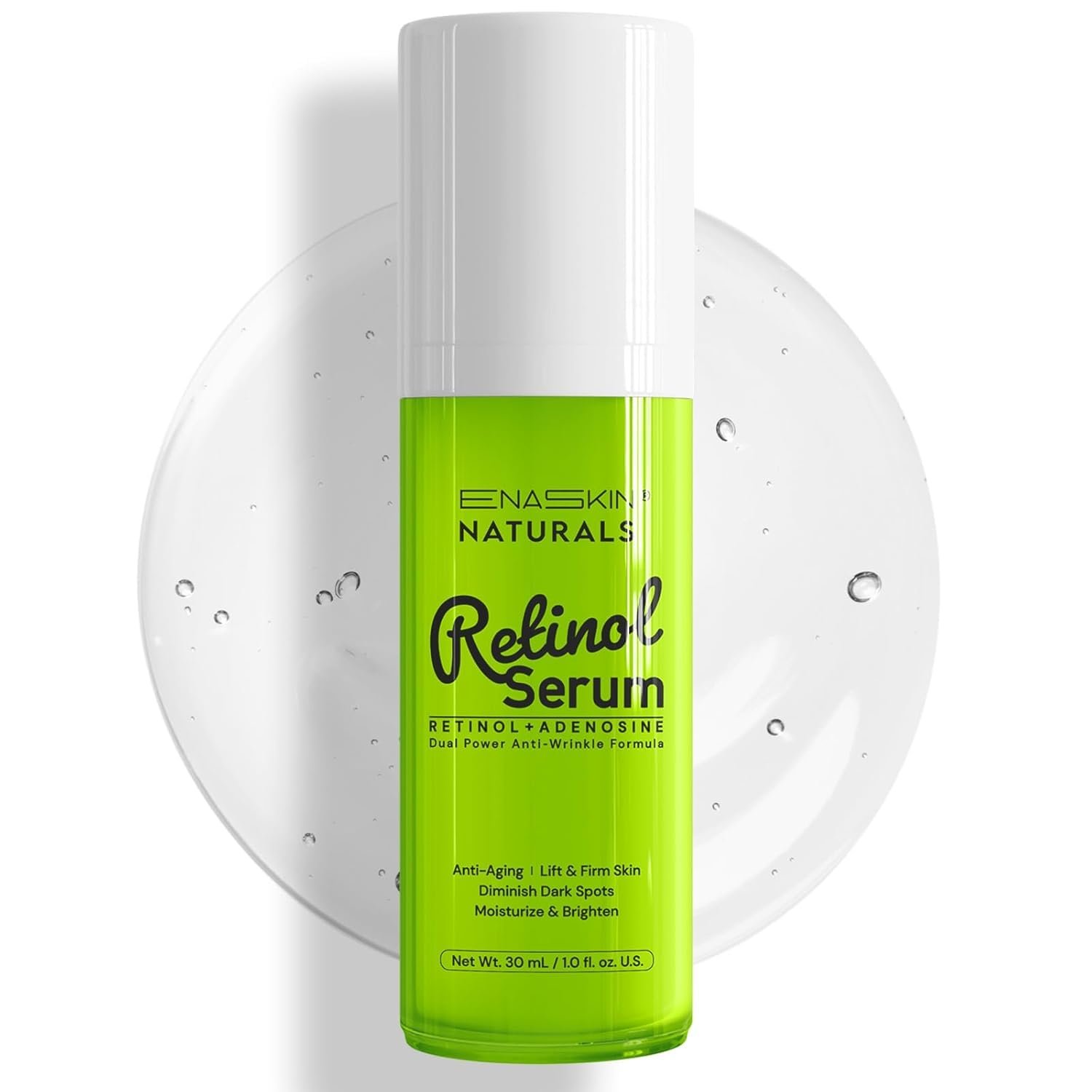 Retinol Serum for Face, Anti-Aging for Fine Lines, Wrinkles & Dull Skin, Hydrating & Gentle Formula with Peptides
