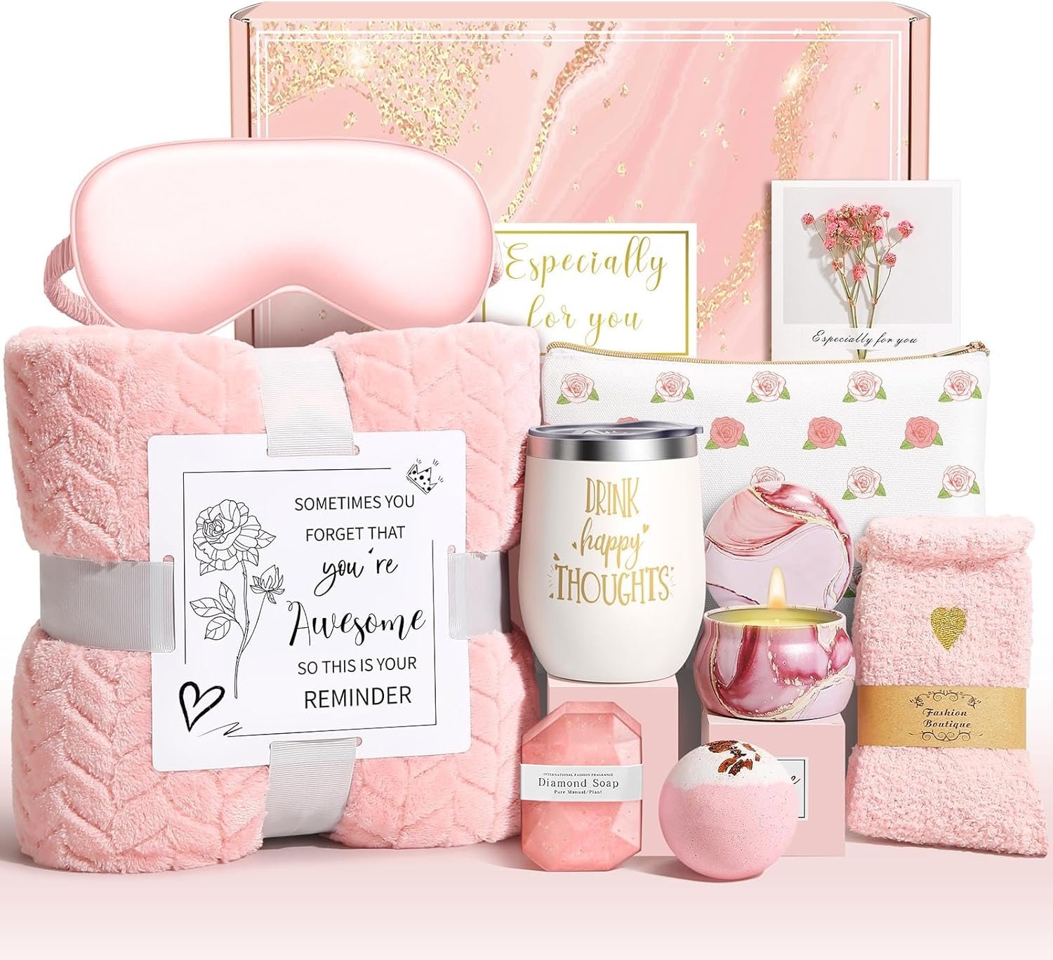 Mothers Day Gifts for Mom Grandma Wife Daughter Friend, Happy Birthday gifts for Women Mom Grandma Wife Best Friend Sister Her, Unique Relaxing Self Care Package Spa Baskets for Women