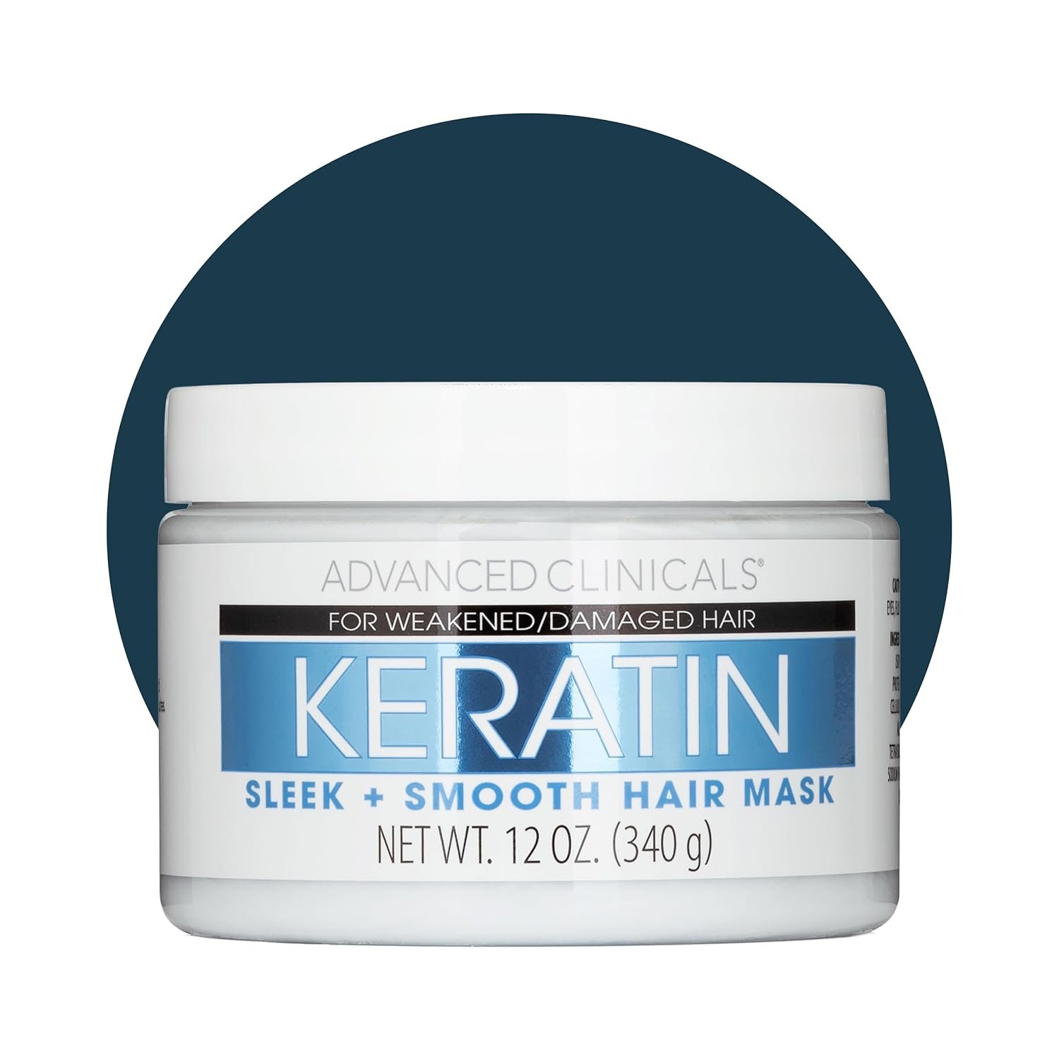 Advanced Clinicals Keratin Hair Mask Treatment, 12 Fl Oz – For Color Treated Hair, Detoxifying Keratin Conditioner To Strengthen Broken, Fortifying Hair Repair Mask With Shea Butter