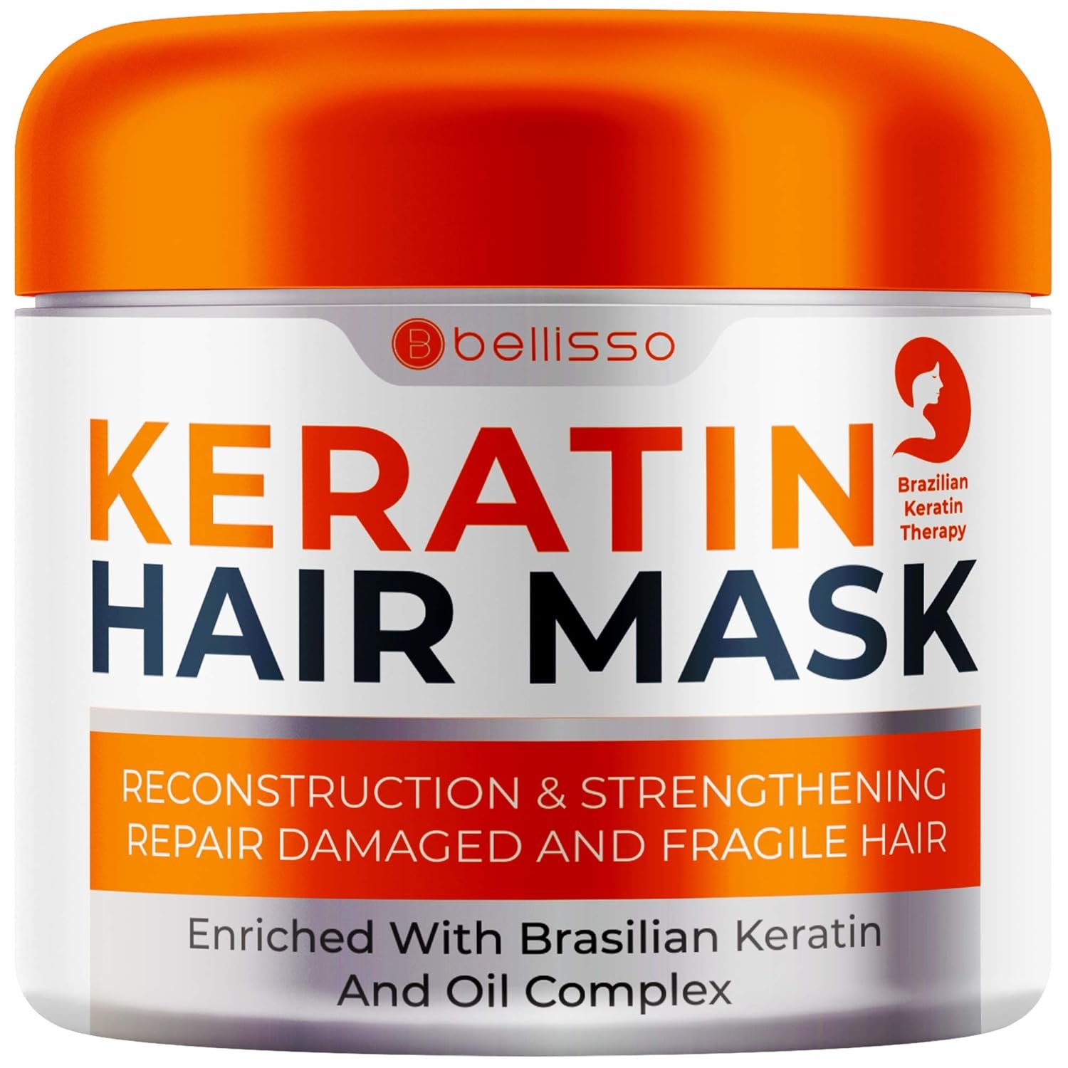 Keratin Hair Mask – Sulfate Free Hydrating Deep Conditioner Treatment for Dry, Damaged and Split Ends – Moisture for Frizzy and Curly Hair – For Women and Men – Moisturizer Care to Repair Damage