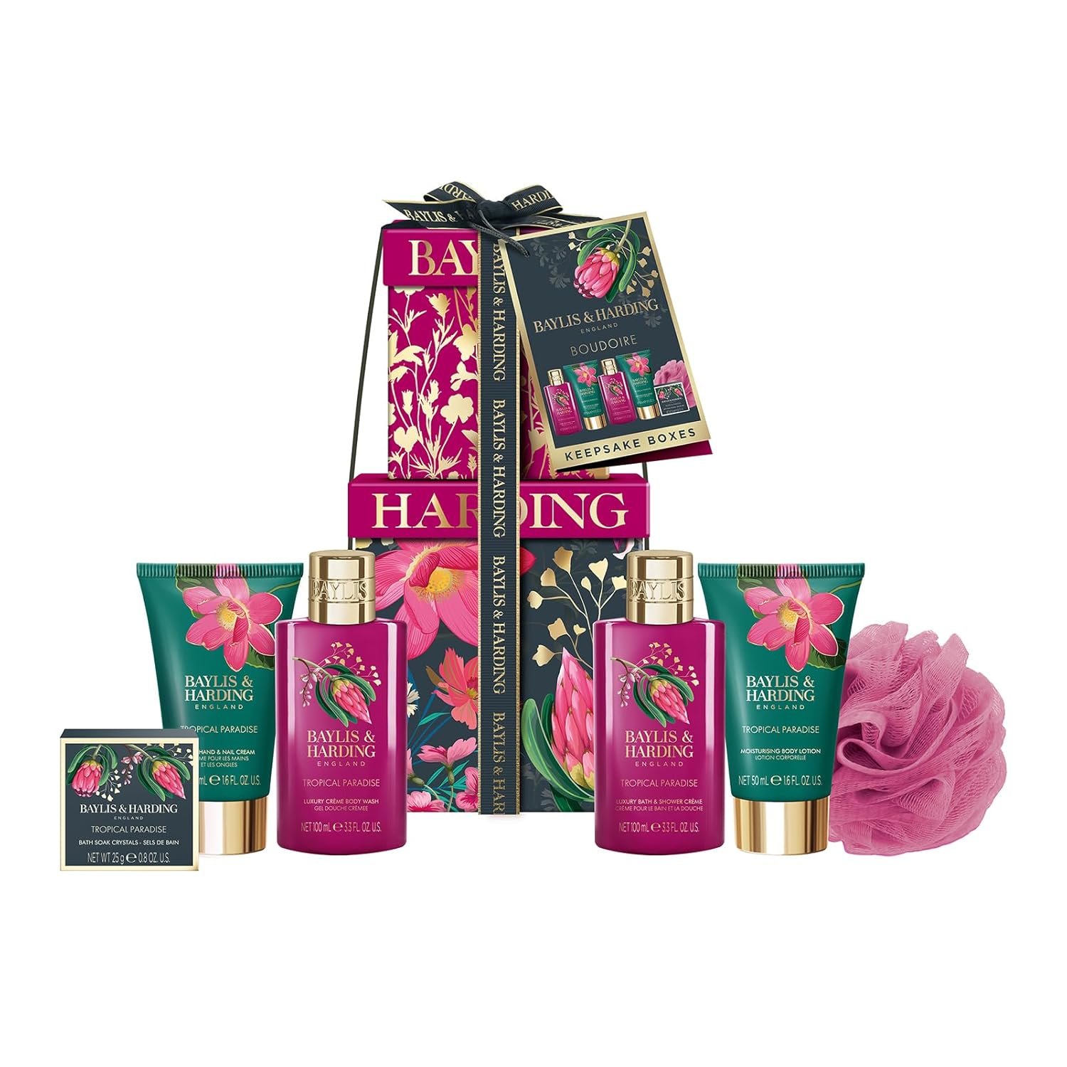 Baylis & Harding Boudoire Tropical Paradise Luxury Pamper Present Gift Set For Women – Vegan Friendly