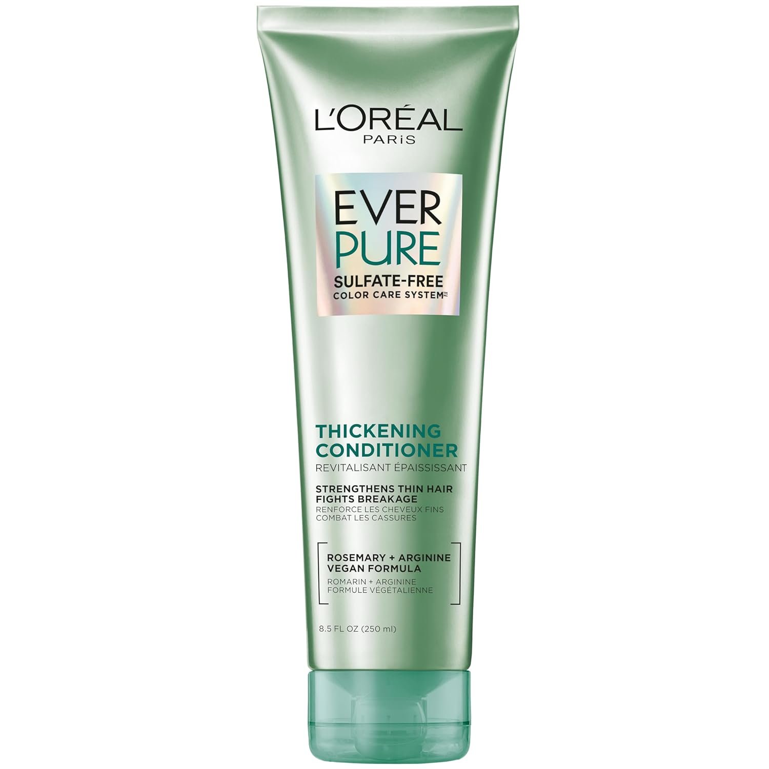 L’Oreal Paris Thickening Sulfate Free Conditioner, Thickens + Strengthens Thin, Fragile Hair, Hair Care with Rosemary Leaf, EverPure, 8.5 Fl Oz (Packaging May Vary)