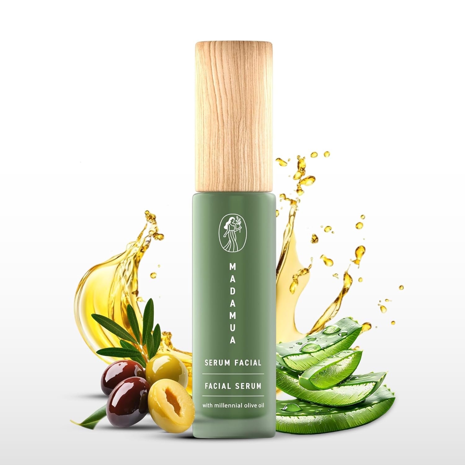 Organic Face Serum for Women – Hydrating Serum for Face with Millennial Olive Oil & Violet Extract | Skin Glow and Facial Hydration – Moisturizing Skincare for Sensitive Skin & All Types