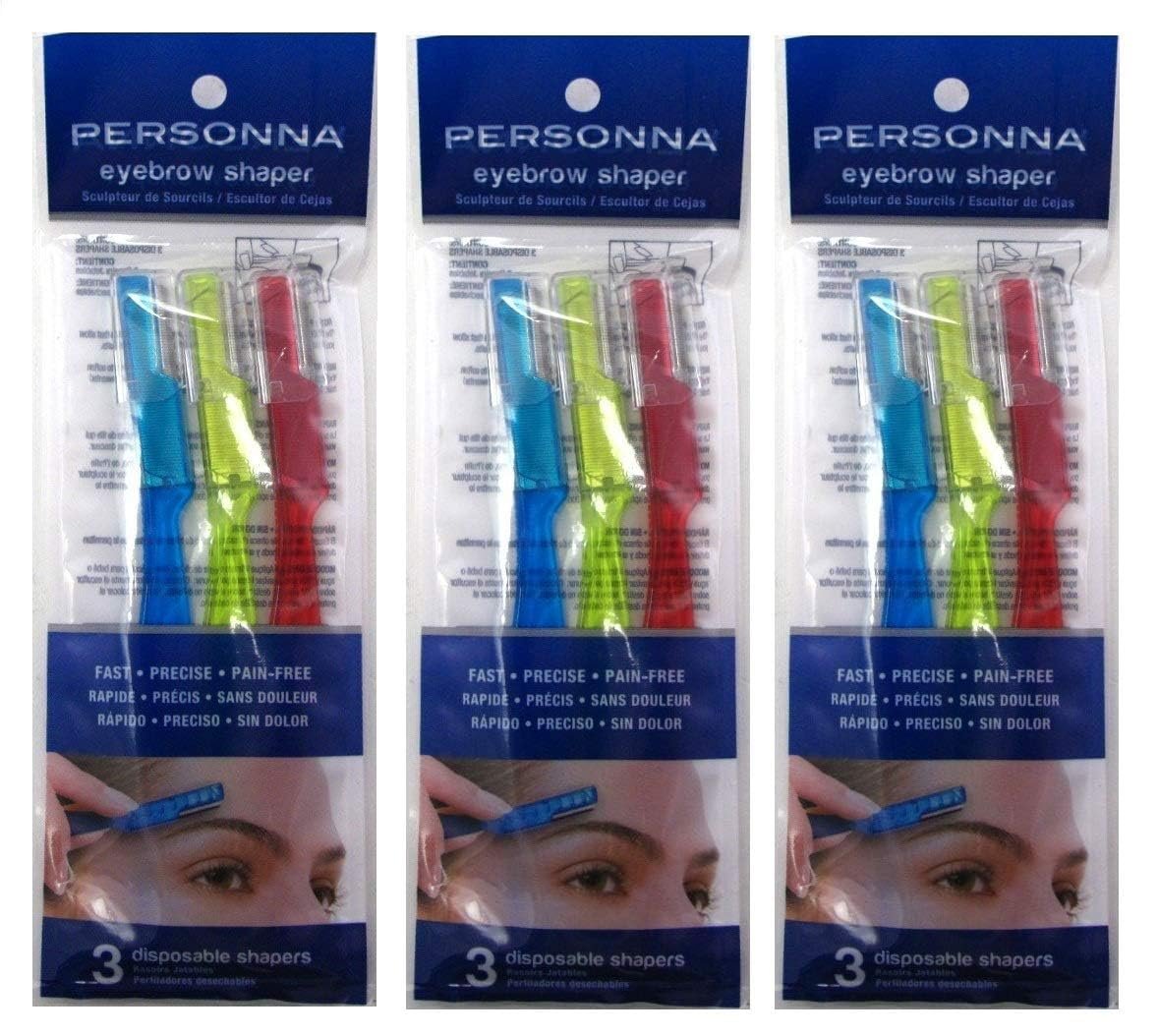 Personna Eyebrow Shaper For Men And Women – 3 Ea (Pack of 3) bundle