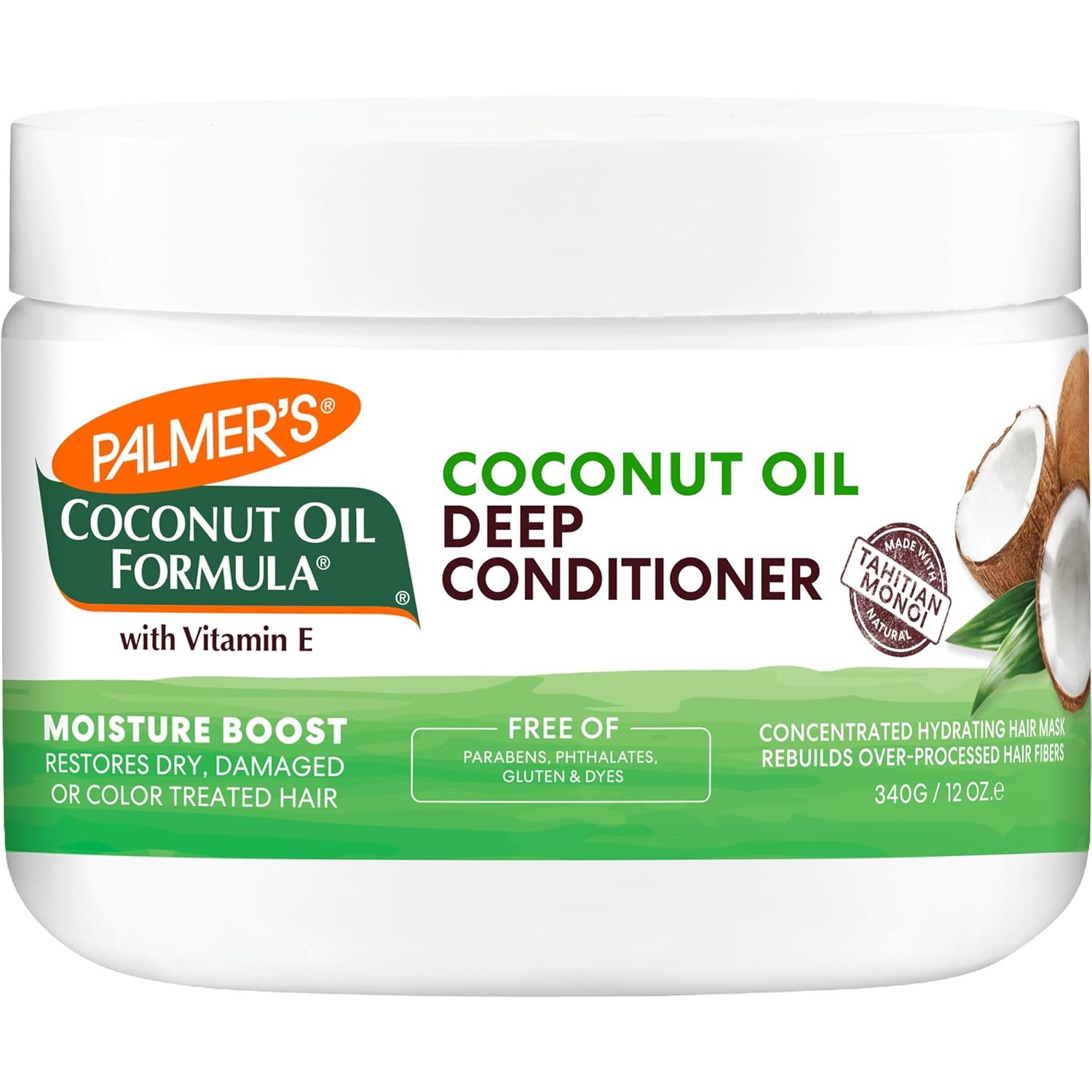 Palmer’s Coconut Oil Formula Moisture Boost Deep Hair Conditioner, 12 Fl Oz | Palmer’s