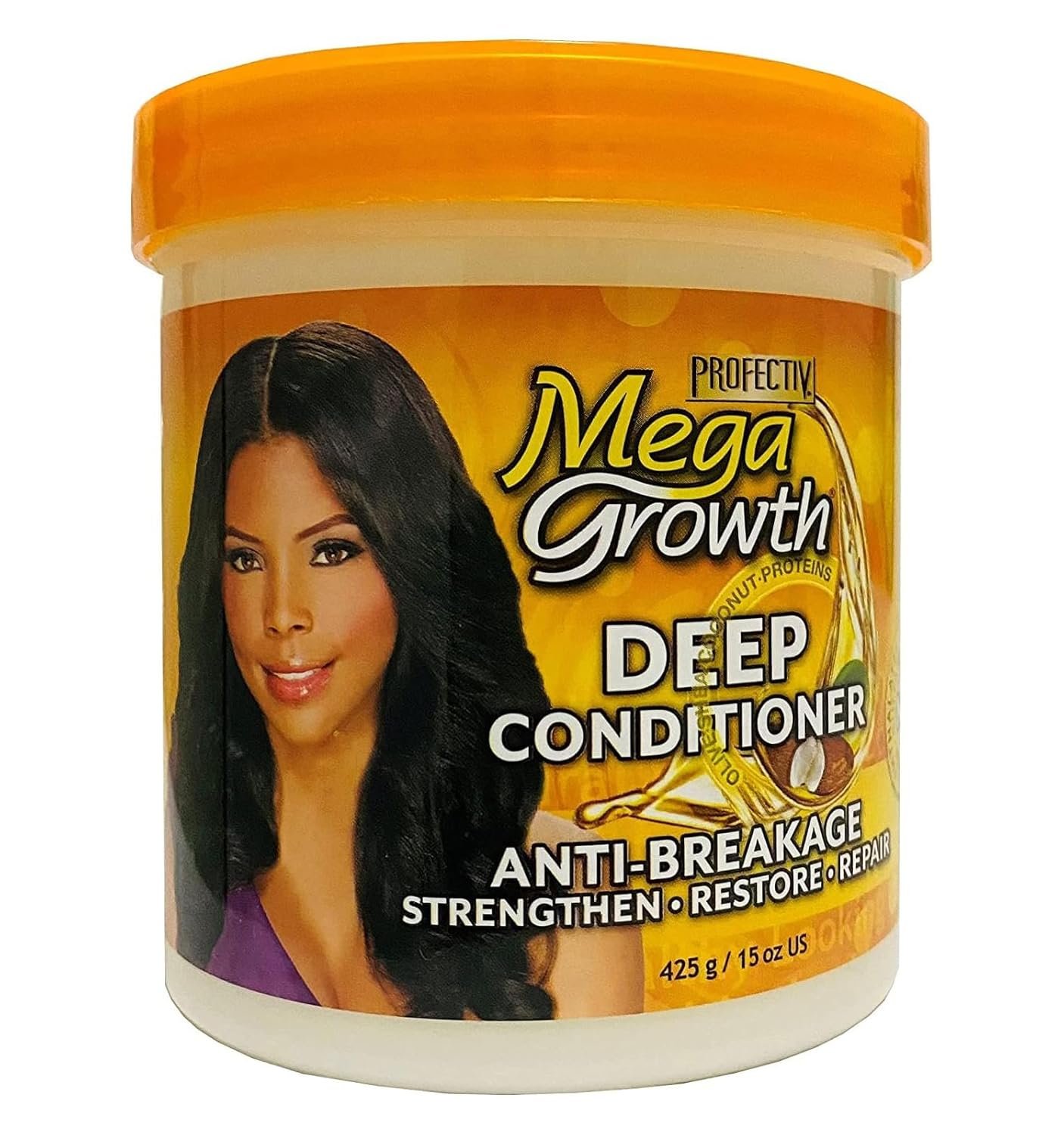 Mega Growth Anti-Breakage Strengthening Deep Conditioner – Hydrating Hair Mask, Restores & Repairs Damaged Fragile Hair, Revitalizes, Renews, Protects From Damage, Restores Softness & Shine, 15 oz.