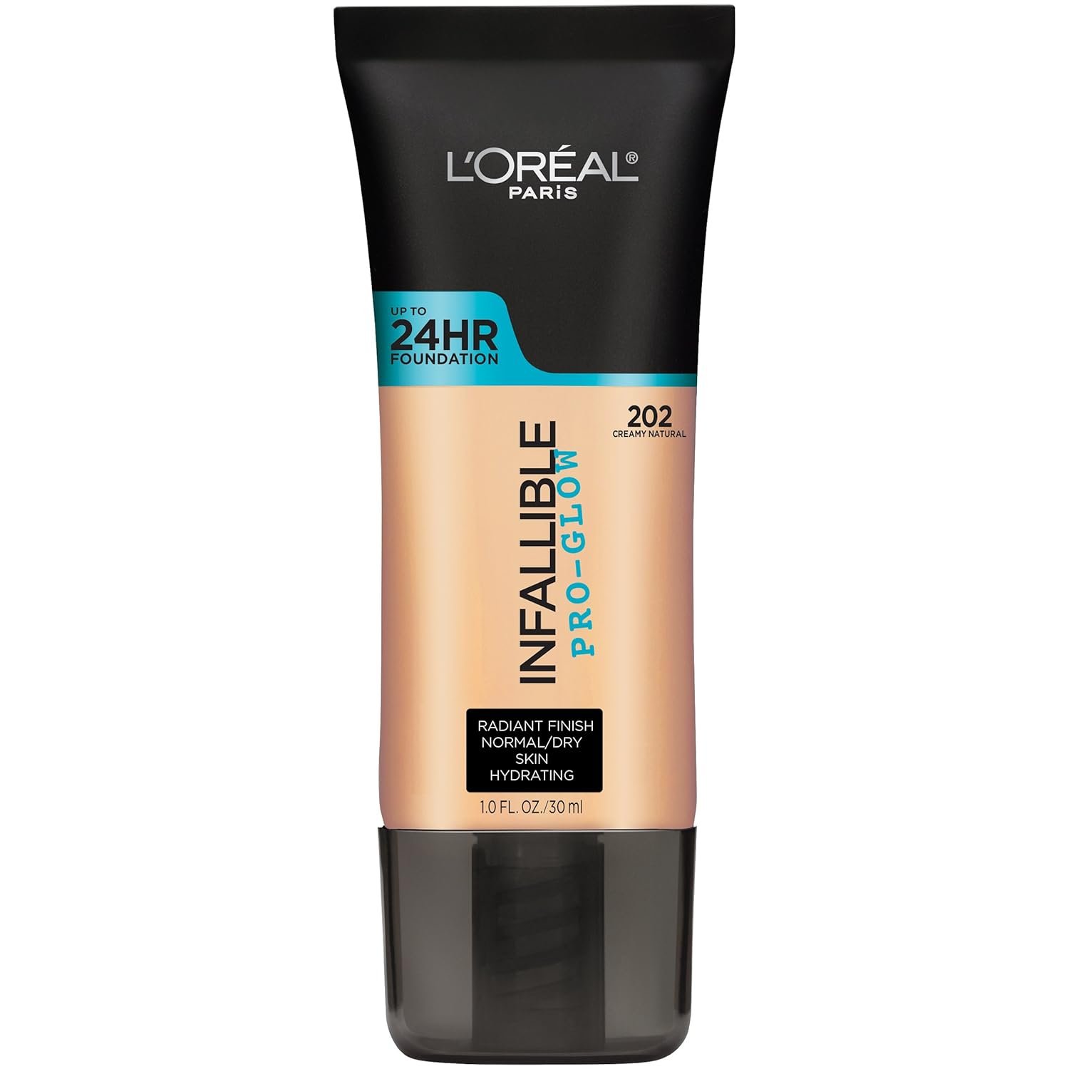 L’Oreal Paris Makeup Infallible Up to 24HR Pro-Glow Foundation, Creamy Natural, 1 fl oz.