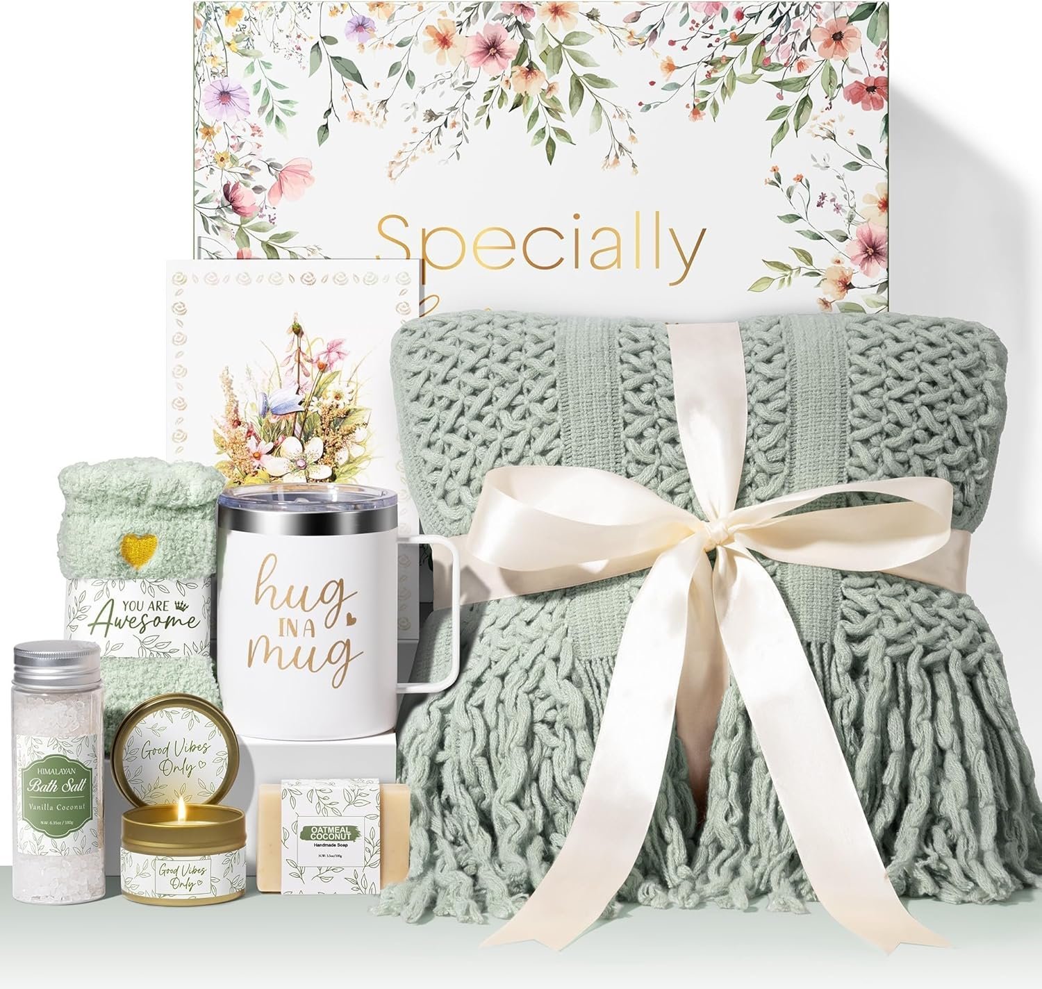 Self Care Gifts for Women Get Well Soon Gifts, Mothers Day Birthday Gifts for Women Care Package, Sympathy Gift Baskets Spa Gifts Thinking of You Inspirational Gifts for Mom Her Sister Grandma Friends
