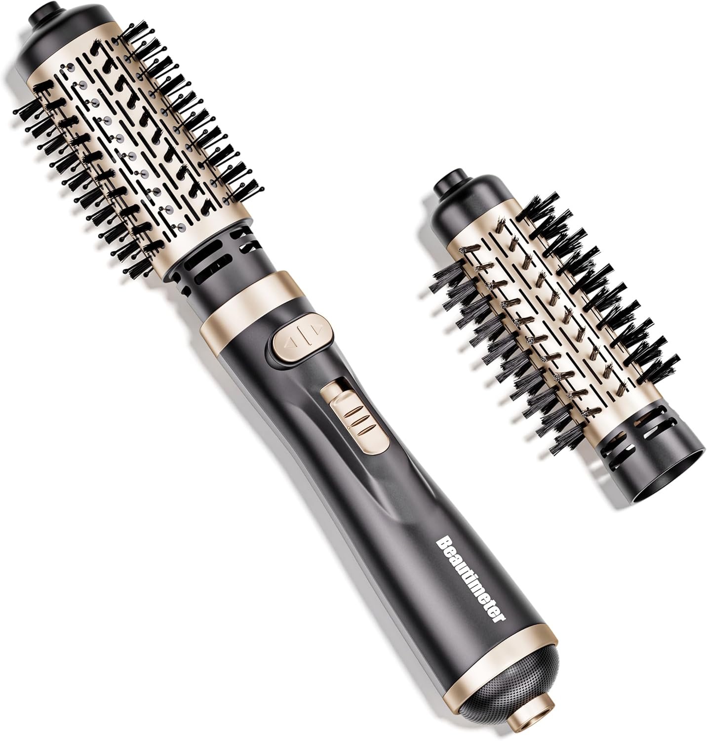 Beautimeter Hair Dryer Brush 3-in-1 Hair Styler, Rotating Blow Dryer Brush with 2-Inch and 1.5-Inch Brushes