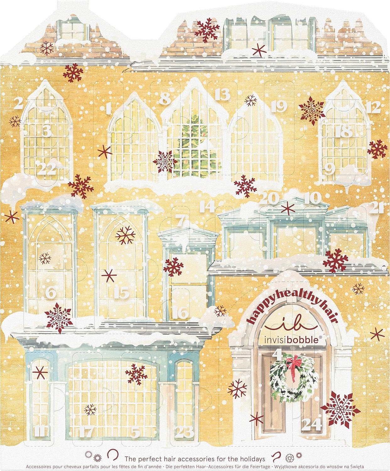 Invisibobble Beauty Advent Calendar 2023 I 24 Hair Accessories I Surprise for Women and Girls I Exclusive Elastics I Festive Calendar for Hair Care