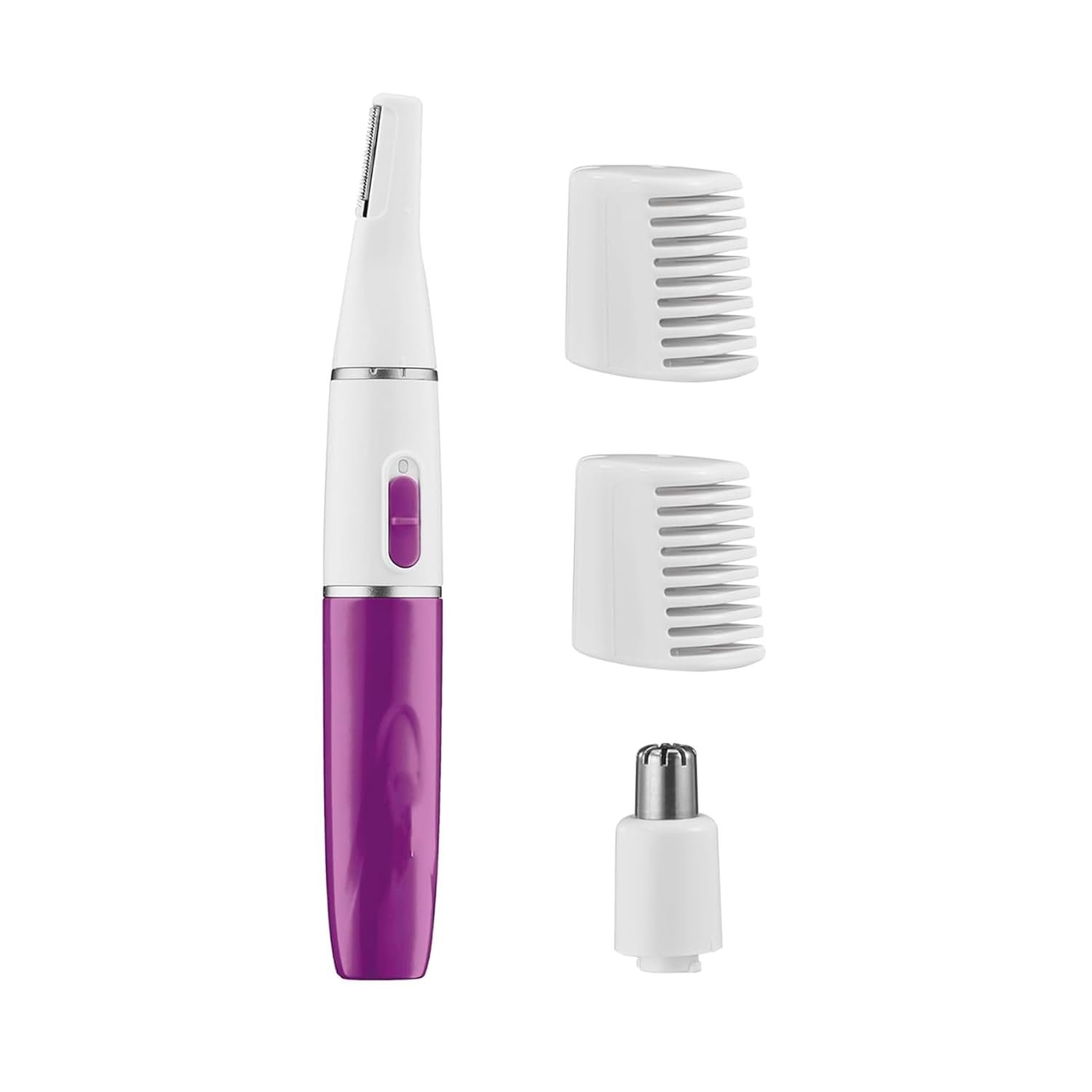Conair Battery-Powered Trimmer for Women, Perfect for Eyebrows and Facial Hair, White/Black, LLT2LW