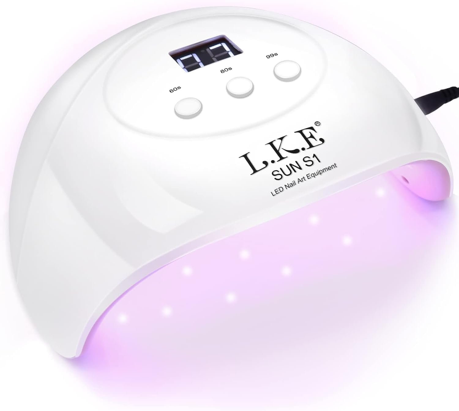 Wisdompark 72W UV LED Nail Lamp, UV Light for Gel Nails with 15 Beads Curing lamp 3 Timer Nail Dryer, LCD Display, Auto Sensor, Professional Nail Lamps for Gel Polish for Advanced DIY at Home