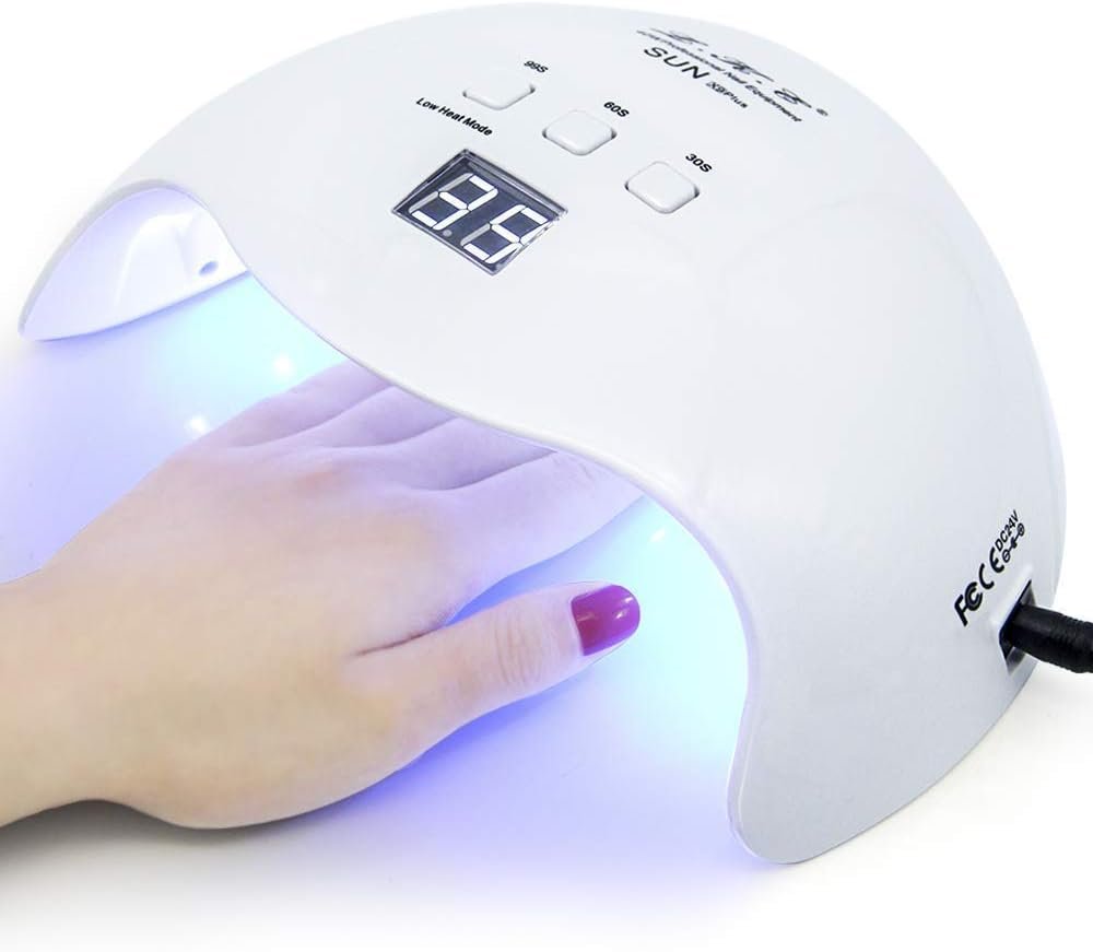 Gel UV LED Nail Polish Lamp, LKE Nail Dryer 40W LED Light with 3 Timers Professional for Nail Art Tools Accessories White