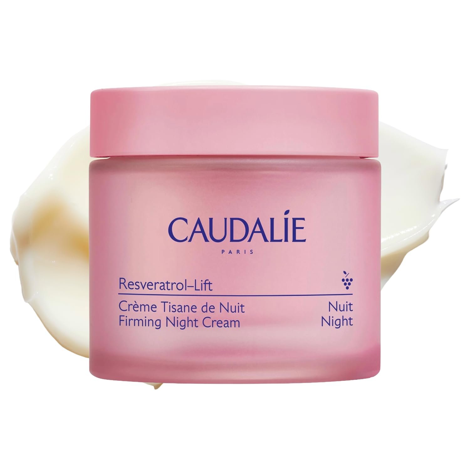 Caudalie Resveratrol-Lift Retinol Alternative Firming Night Cream Moisturizer, Refillable – 50 mL