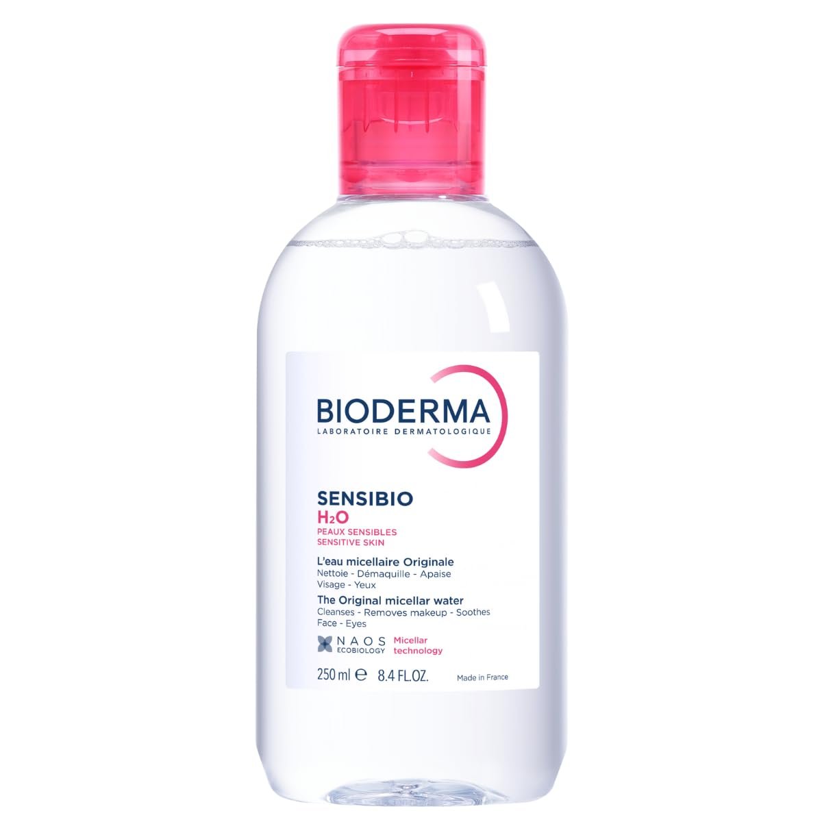 Bioderma – Sensibio – H2O Micellar Water – Makeup Remover Cleanser – Face Cleanser for Sensitive Skin