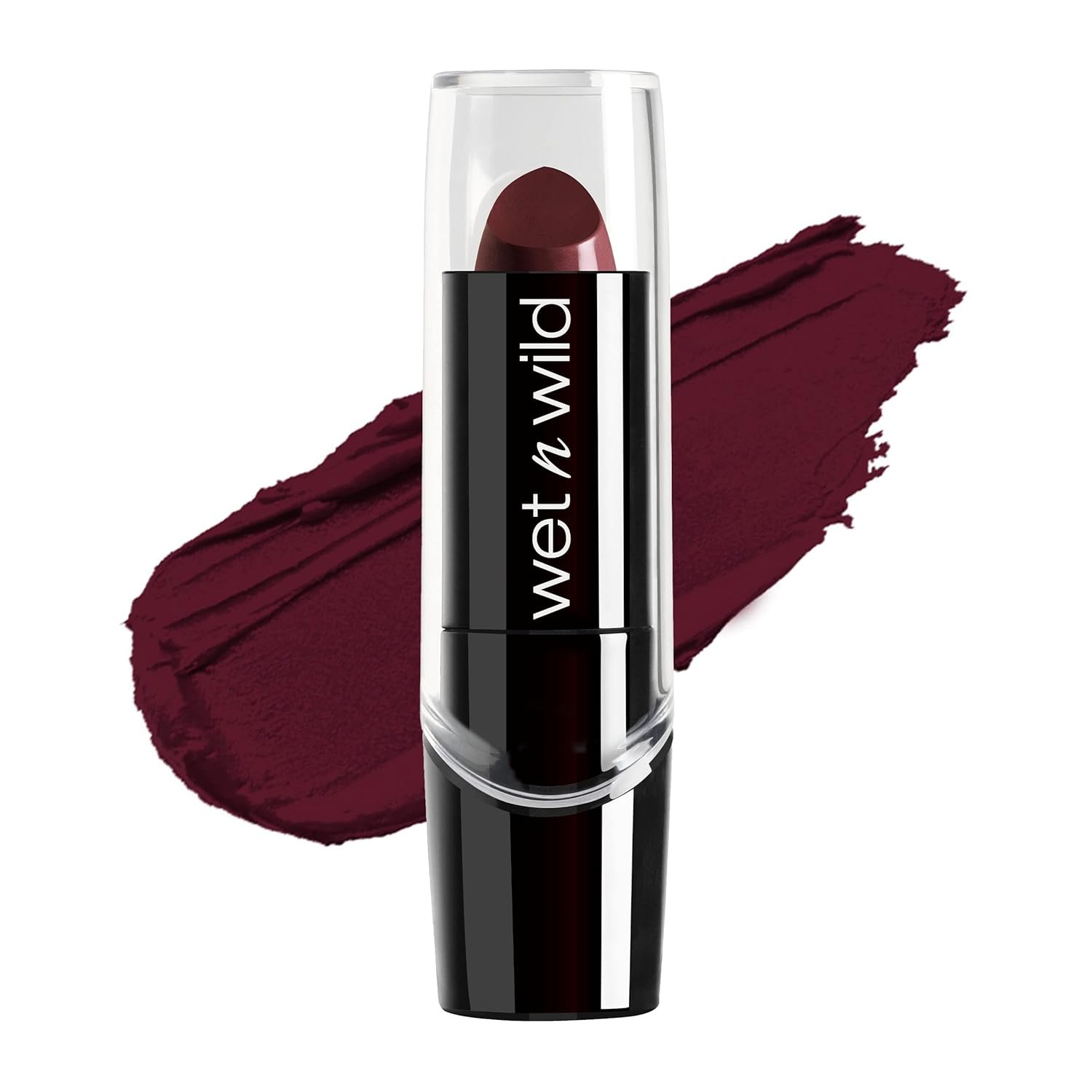 wet n wild Silk Finish Lipstick, Hydrating Rich Buildable Lip Color, Formulated with Vitamins A,E, & Macadamia for Ultimate Hydration, Cruelty-Free & Vegan – Black Orchid