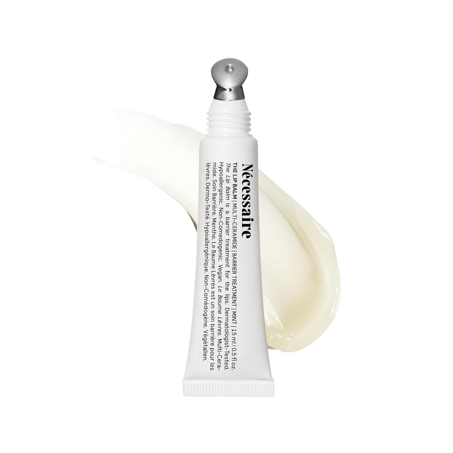 Nécessaire The Lip Balm | Hydrating Hyaluronic Acid Lip Balm for Women and Men, Mint Oil with Niacinamide + Essential Ceramides. Non-Comedogenic Lip Balm for Dry Lips – 15 ml / 0.5 fl oz