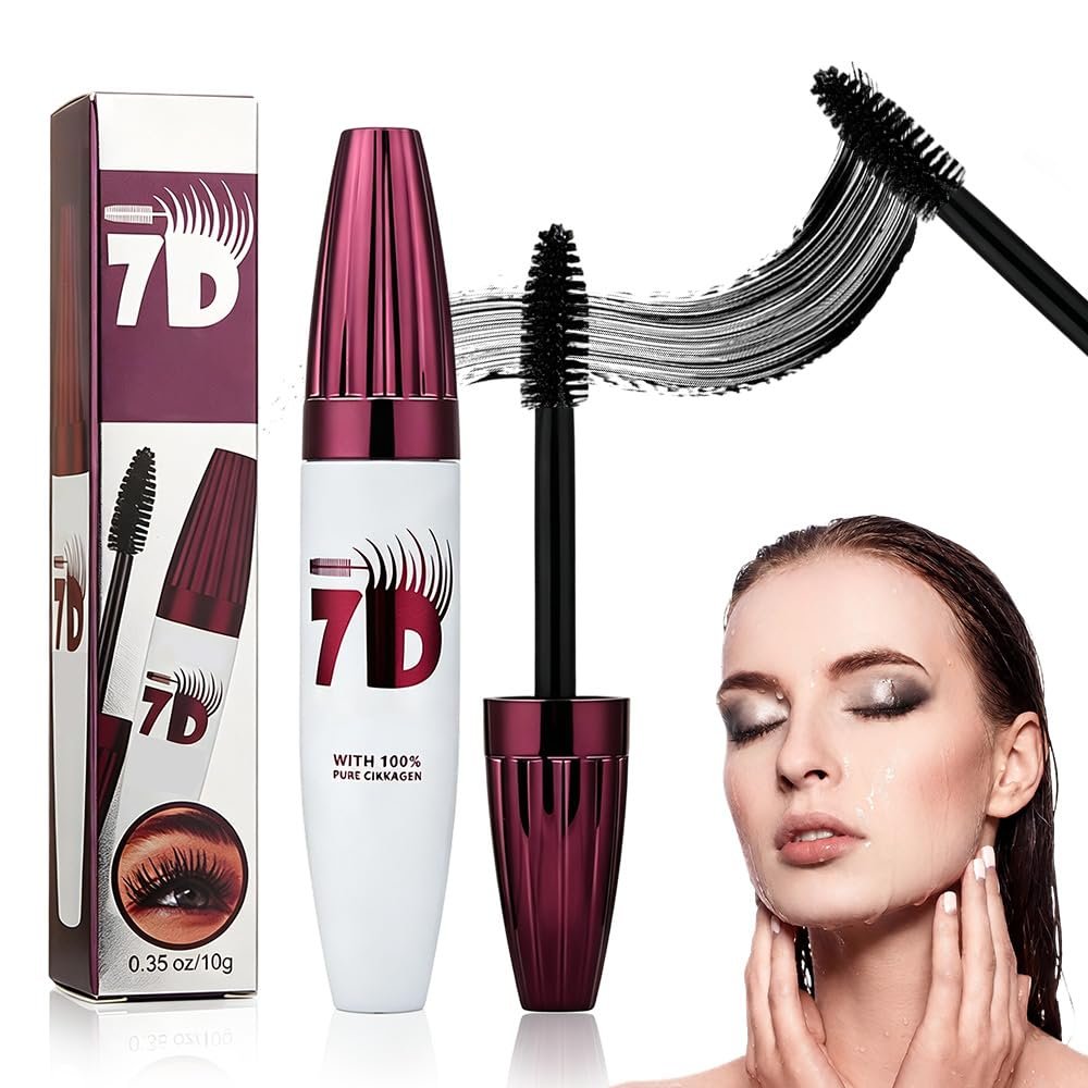 7D Waterproof Volume Mascara for All-Day Wear & Special Events, Smudge-Proof Clump-Free Curling, Fuller Softer Lashes Without False Lash Hassle, Daily Makeup Essential for Women (1Pcs)