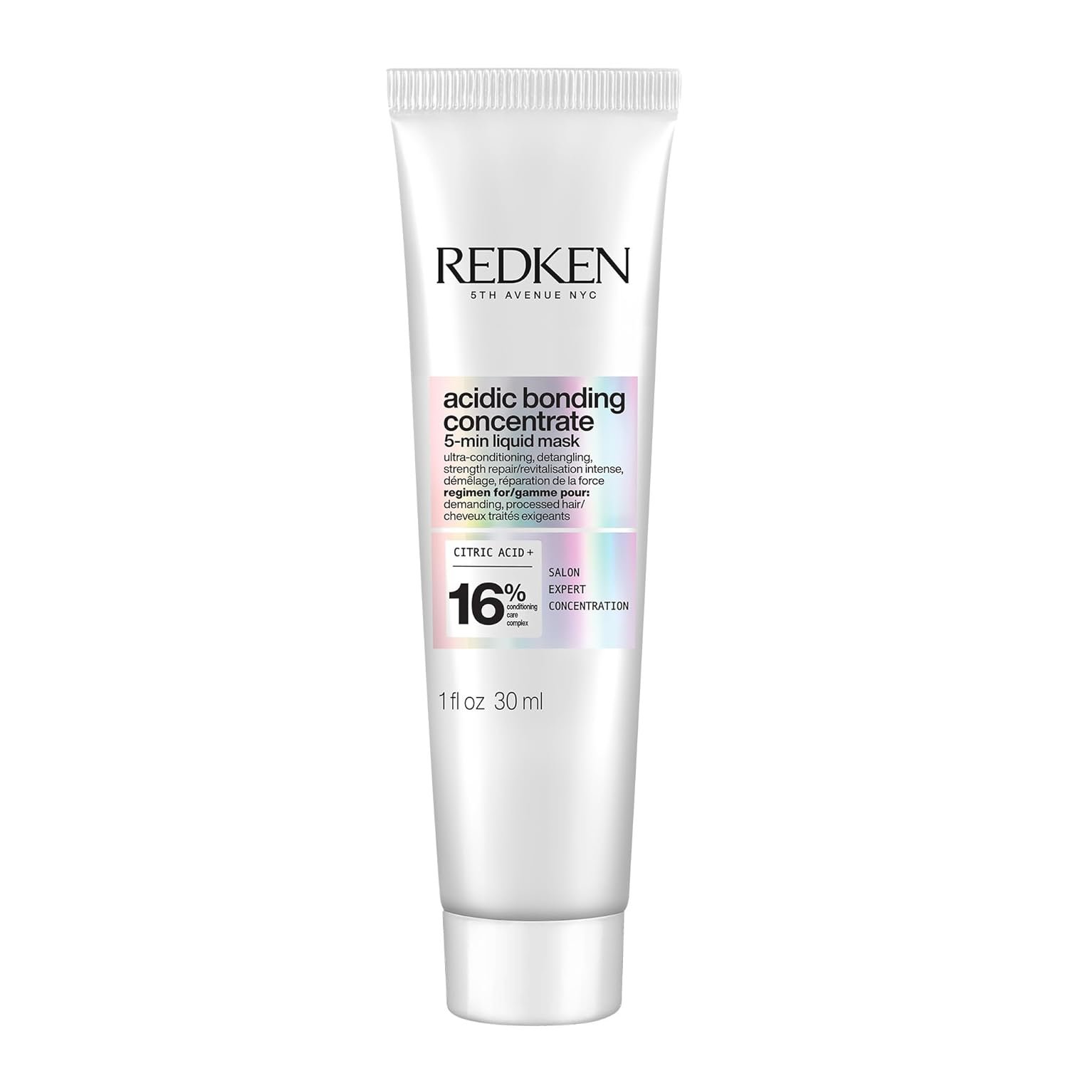Redken Acidic Bonding Concentrate Hair Mask – Hydrating 5 Minute Liquid Mask, Bond Building & Strengthening, For Dry, Damaged Hair
