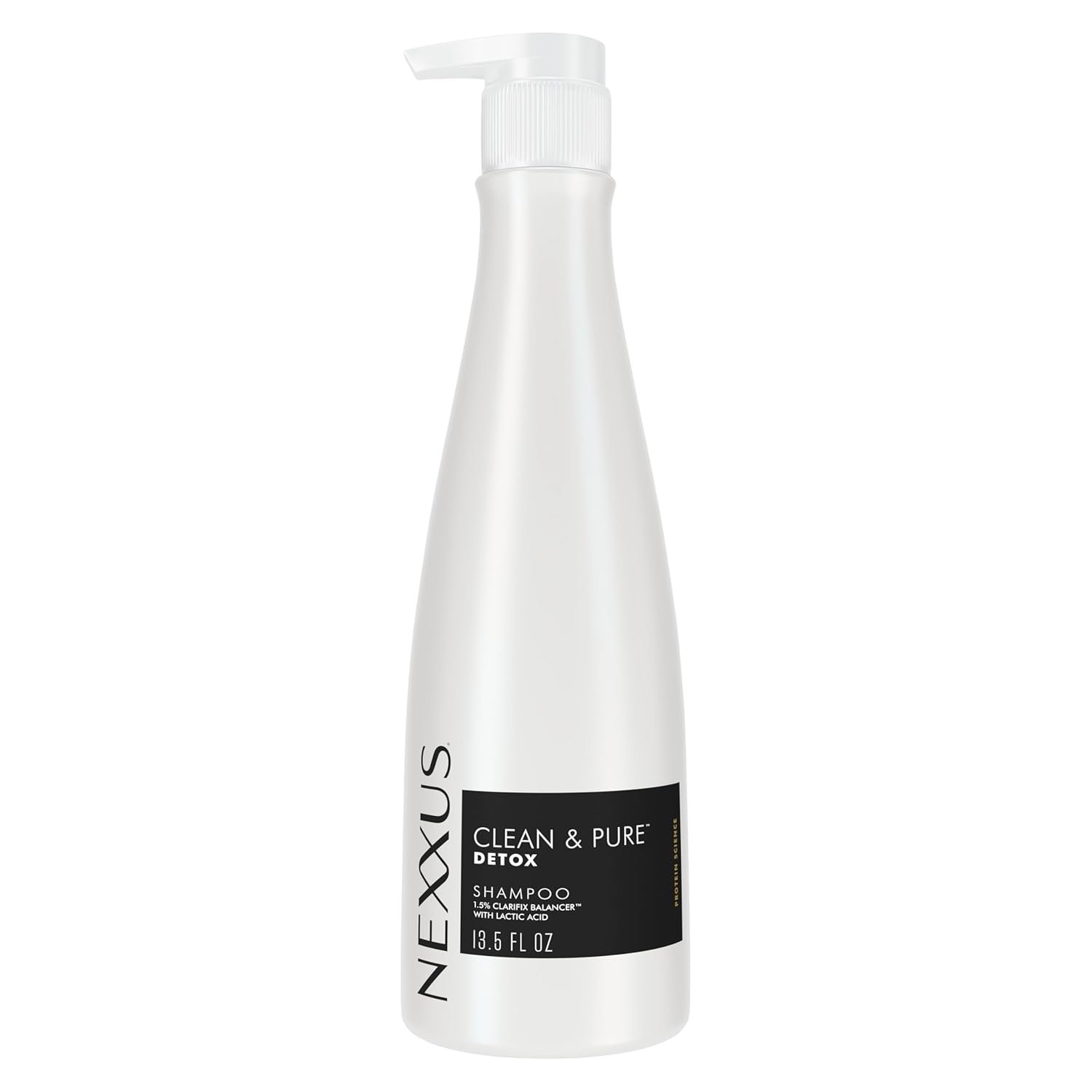 Nexxus CLEAN & PURE Shampoo Detox for Professional-Level Silicon, Sulfate & Paraben Free Hair Care Powered by Clarifix Balancer Technology with Lactic Acid 13.5 oz