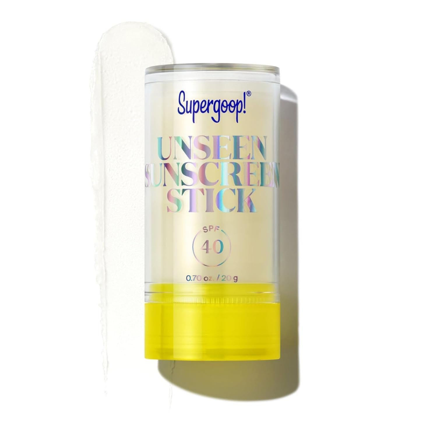 Supergoop! Unseen Sunscreen Stick – SPF 40 – Clear & Invisible Sun Protection – Broad Spectrum Face Sunscreen – Glides Over Makeup – Natural Finish – For All Skin Types