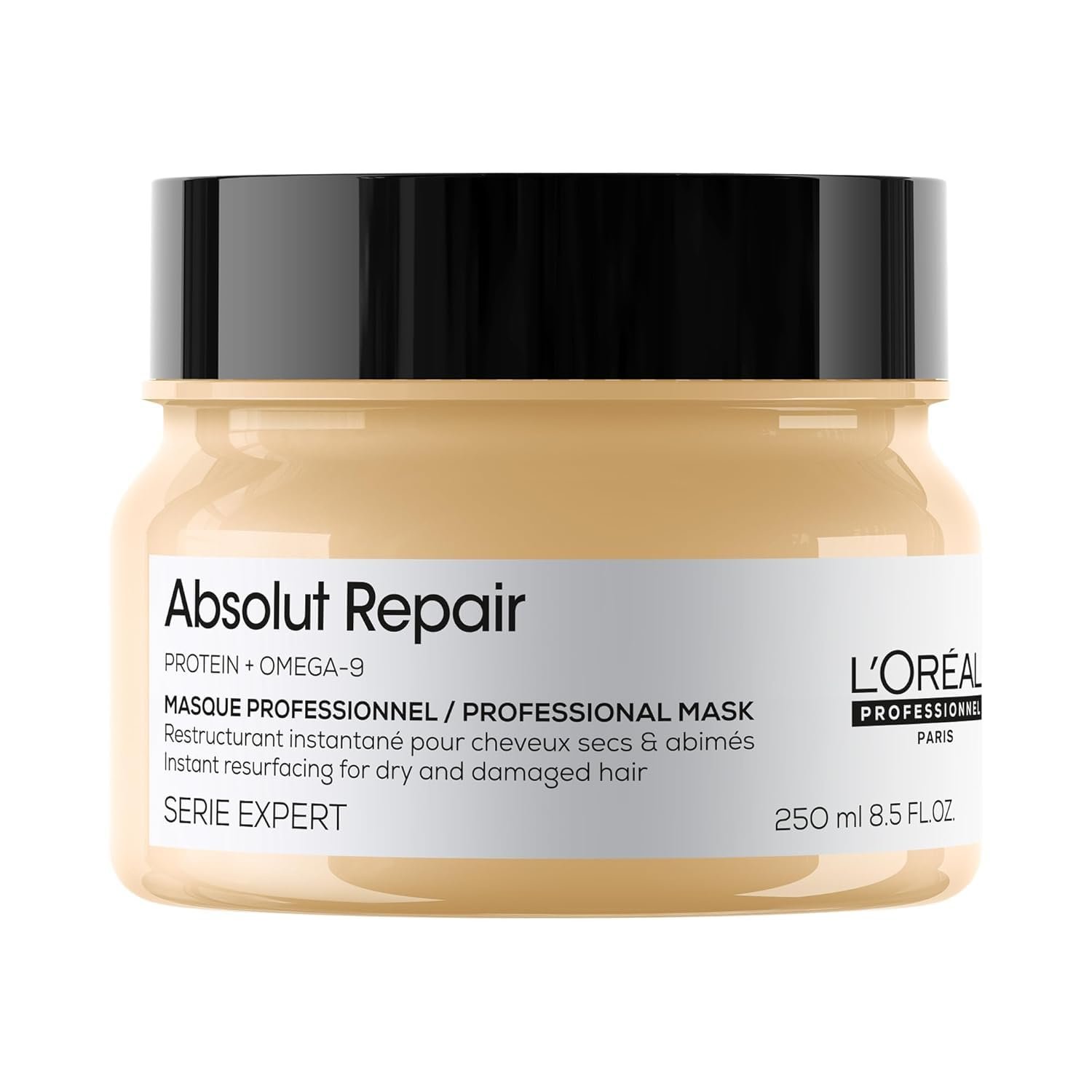 L’Oréal Professionnel Paris Absolut Repair Mask – Nourishing Protein Treatment For Dry & Damaged Hair, Hydrates, Repairs Damage & Adds Hair Shine, Color Safe