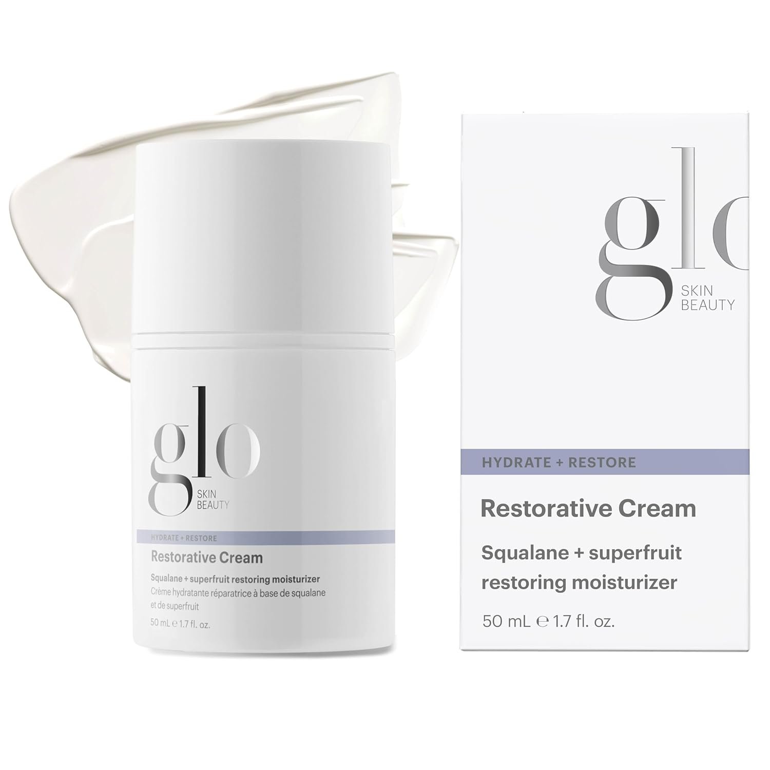 Glo Skin Beauty Restorative Cream, 1.7 oz – Hydrating Face Moisturizer with Resveratrol, Squalane & Black Currant Seed Oil – Nourishing Facial Cream for Dry, Sensitive & Aging Skin – Daily Moisturizer