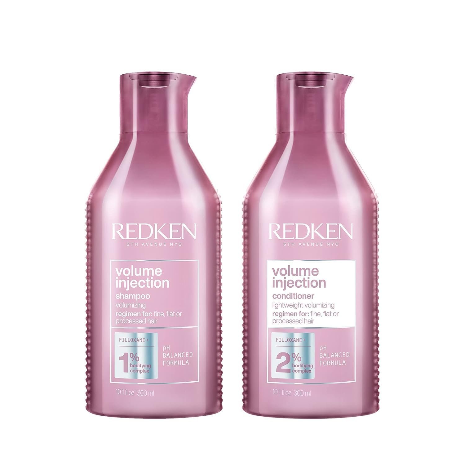 Redken Volume Injection Shampoo & Conditioner Set For Fine Hair – Adds Lift & Body, Volumizing & Detangling Without Weighing Down, Paraben-Free