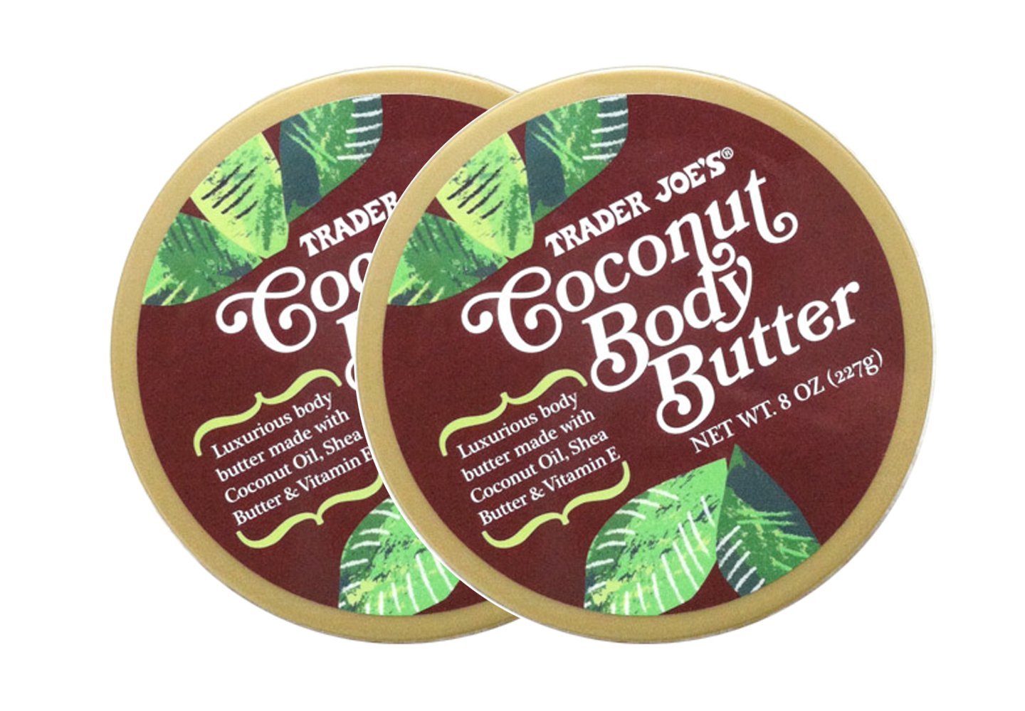 Trader Joe’s Coconut Body Butter, 8 Ounce (Pack of 2)