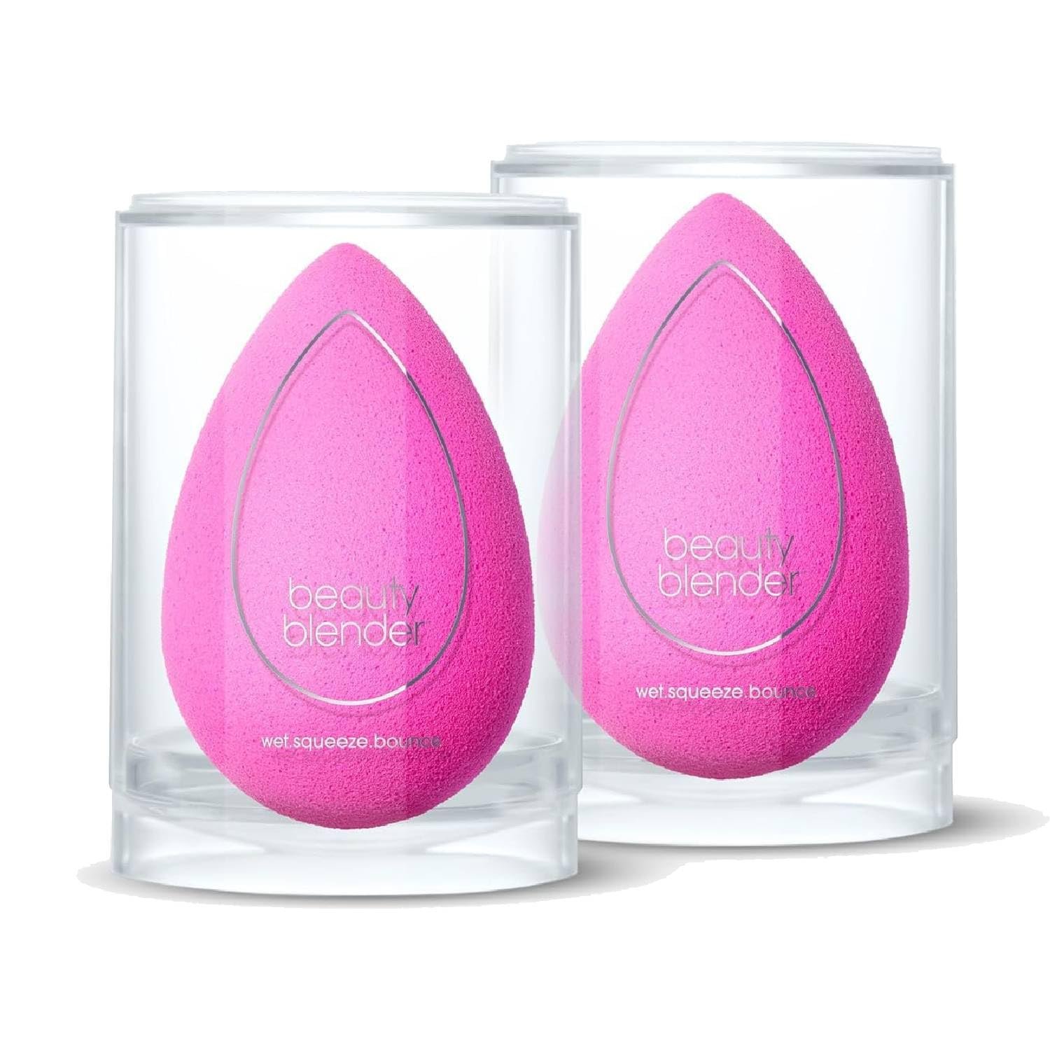 Beautyblender Original Pink Makeup Sponge, Super-Soft Foam Blends Foundation, Powder & Cream, Reusable, Washable, Vegan & Cruelty Free, 2 Count