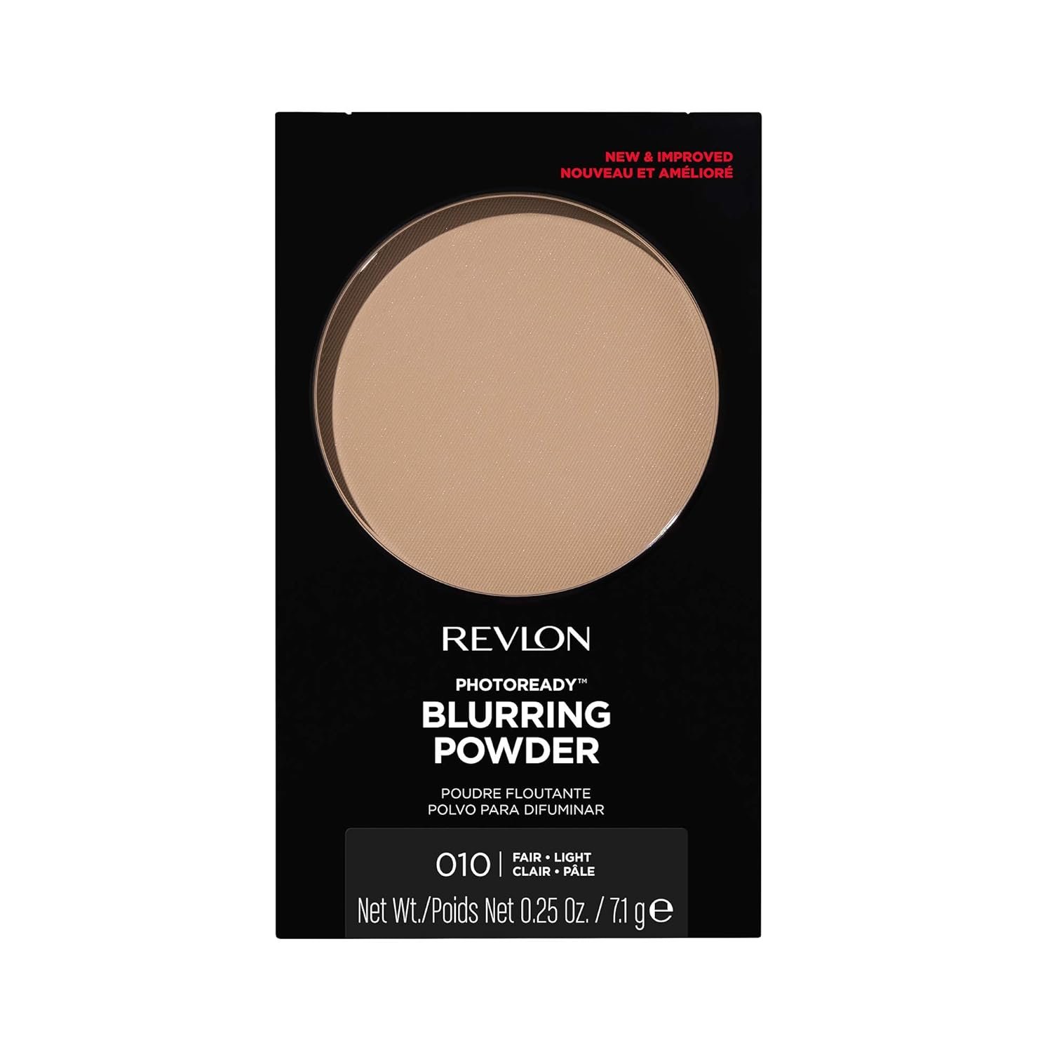 Revlon Face Powder, PhotoReady Blurring Face Makeup, Longwear Medium- Full Coverage with Flawless Finish, Shine & Oil Free-Fragrance Free, 010 Fair Light, 0.25 oz