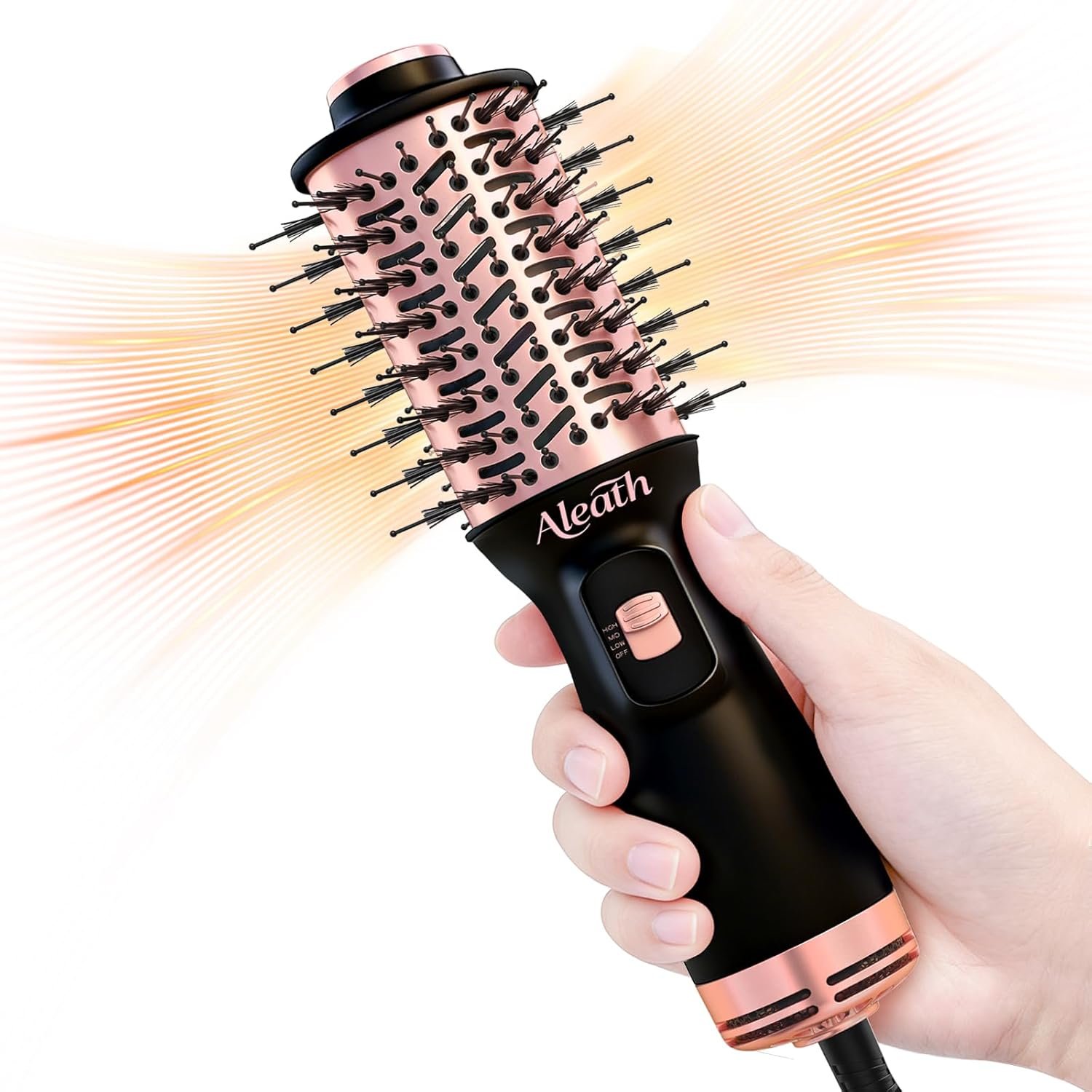 Aleath Hair Blow Dryer Brush for Travel: 2026 Gifts for Women – Small Hot Air Brush with Auto Dual Voltage – Fast Blowout Brush European International Travel Essentials