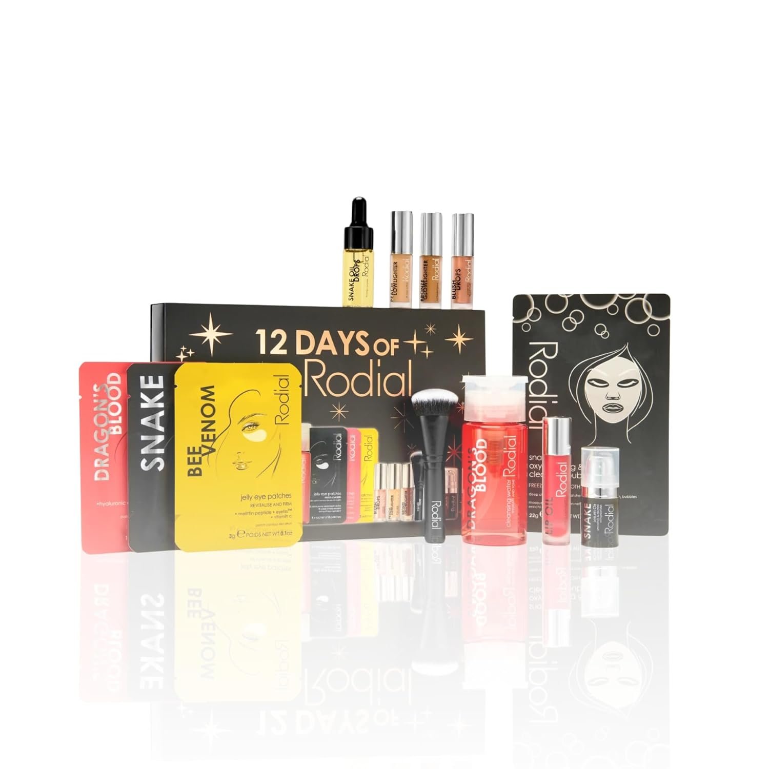 12 Days of Rodial Advent Calendar 2025 – Luxury Skincare & Makeup Gift Set with Masks, Eye Patches, Glow Drops, Cleansers, Lip Oil & More – Limited Edition Holiday Beauty Collection