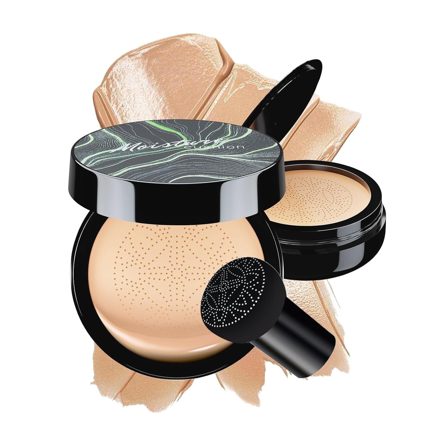 Cushion Foundation Concealer for Older Women, Face Makeup Powder Foundation for Mature Skin, CC Cream Tattoo Cover up Easily Create A Lightweight Natural-looking Base, Natural Color