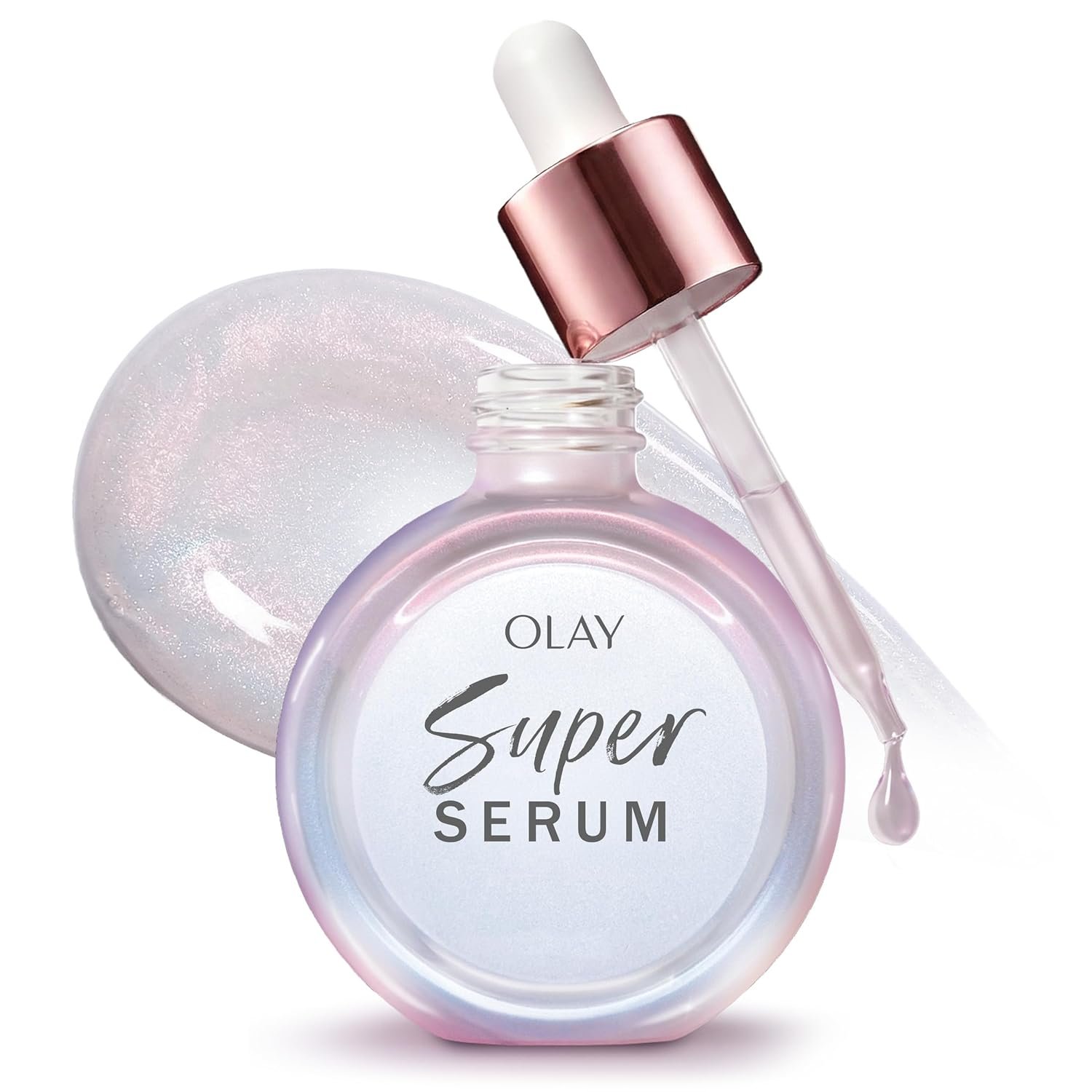 Olay Super Serum – Glow Serum for Face – Activated Niacinamide, Vitamin C & E, Collagen Peptide, AHA – 5-in-1 Benefits – Brightens, Hydrates, Smooths, Firms, Evens Tone, Proactive Anti-Aging, 1.0 Oz