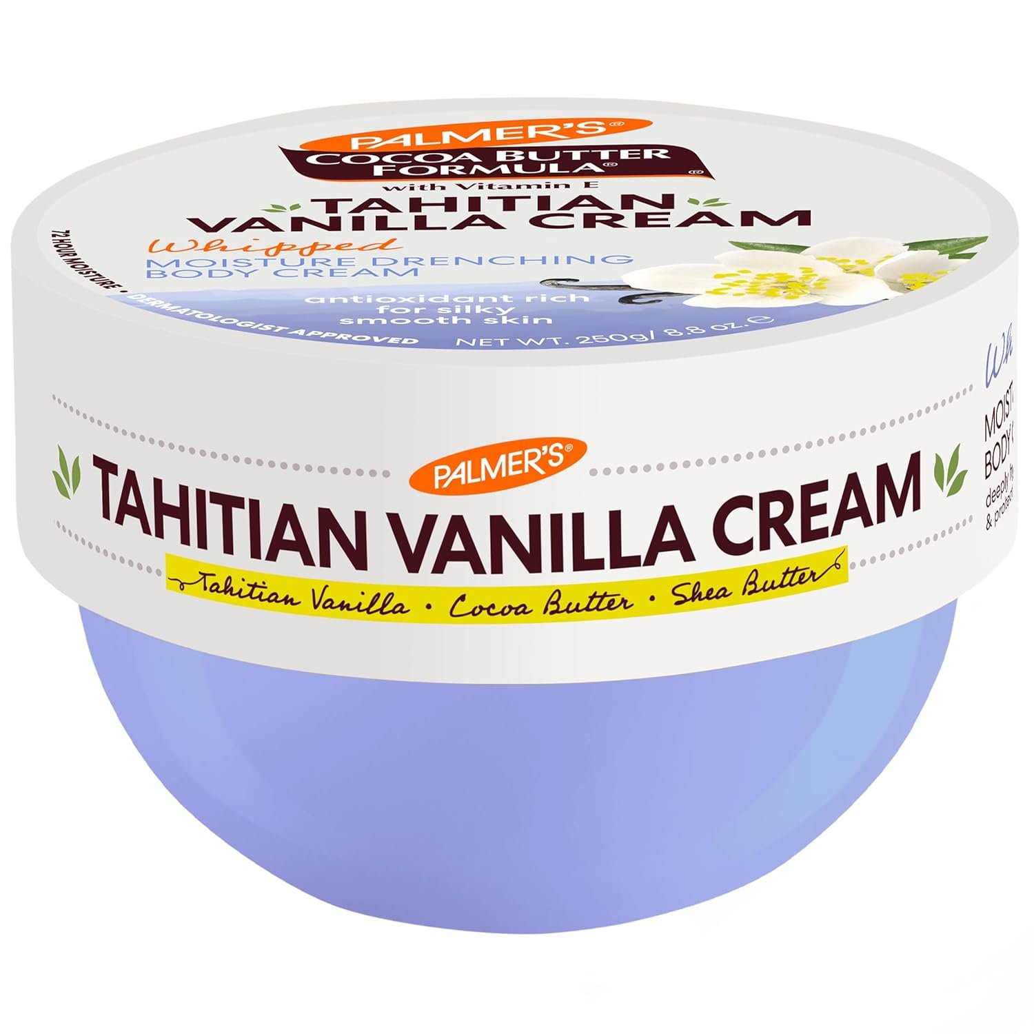 Palmer’s Cocoa Butter Formula Body Cream, Moisture Drenching Tahitian Vanilla, 8.8 Oz, 72Hr Hydration with Shea Butter & Vitamin E for Softer Skin, Protects & Soothes Dryness, Dermatologist Approved