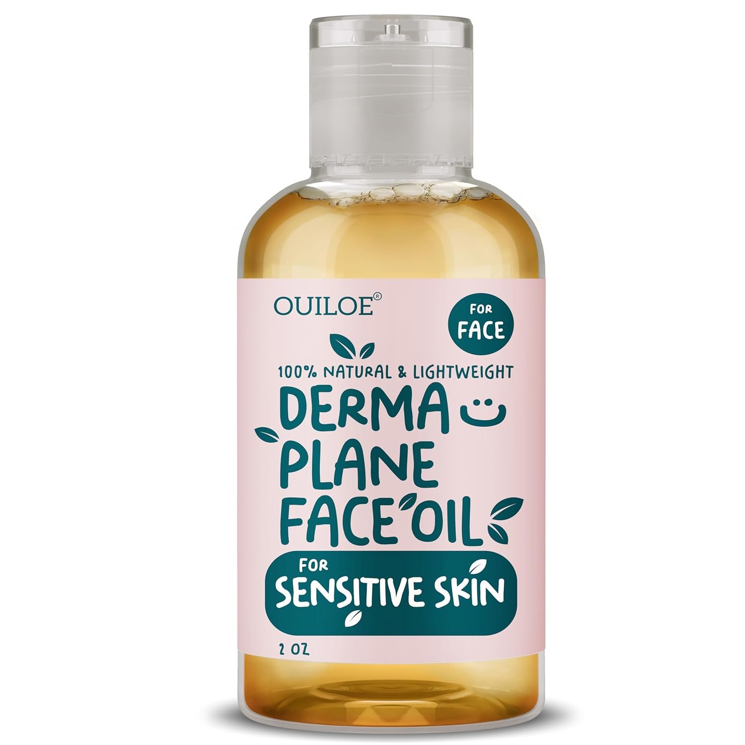 Dermaplane Oil for Sensitive Skin – Non Comedogenic Face Shaving Oil for Women – Safe for Acne Prone Skin – Fragrance Free, Natural, Non Greasy, Hydrating for Pre & Post Dermaplaning 2oz by Ouiloe
