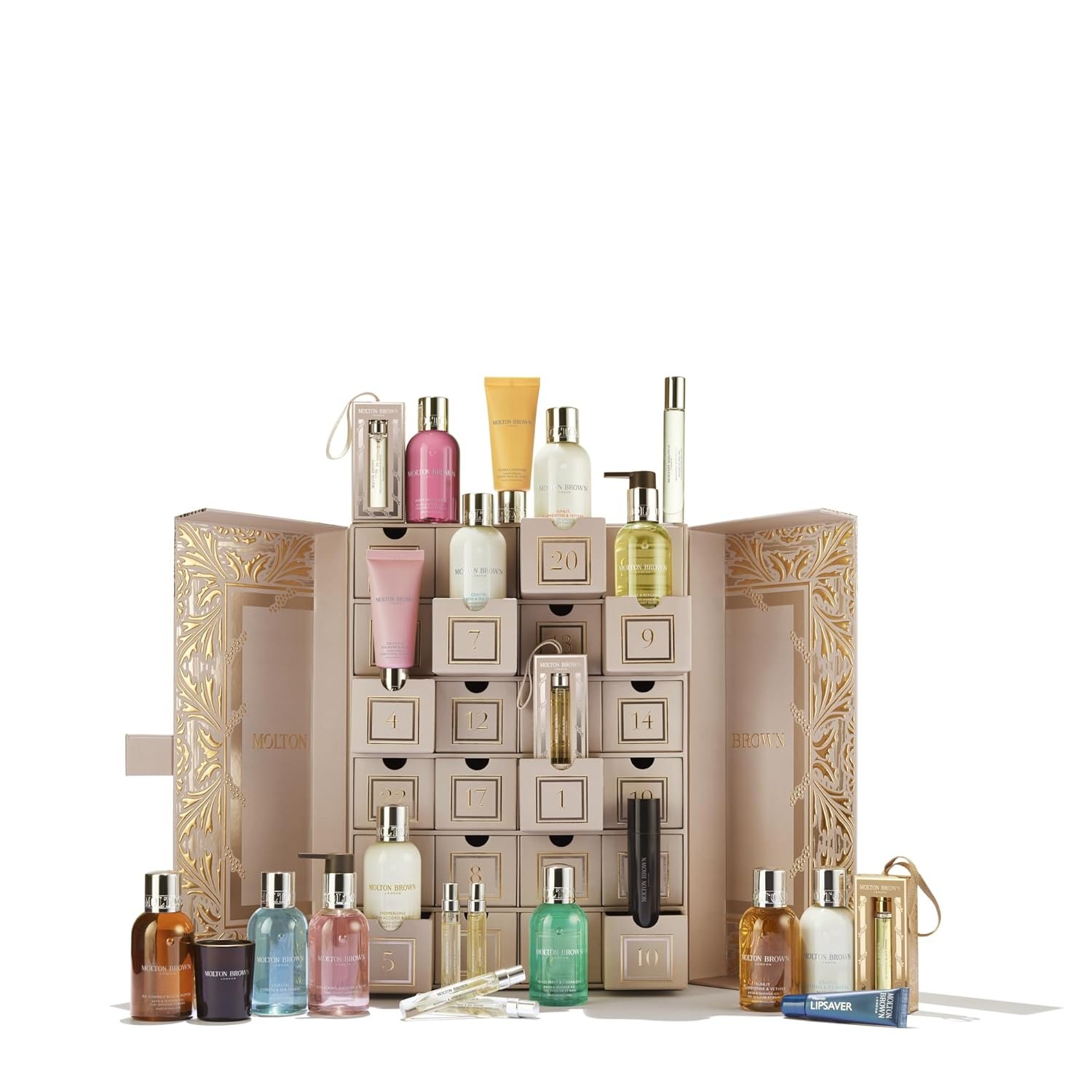 Molton Brown Beauty Advent Calendar – 24 Luxury Perfume, Bath & Body Treasures, Scented Skincare Gift Set