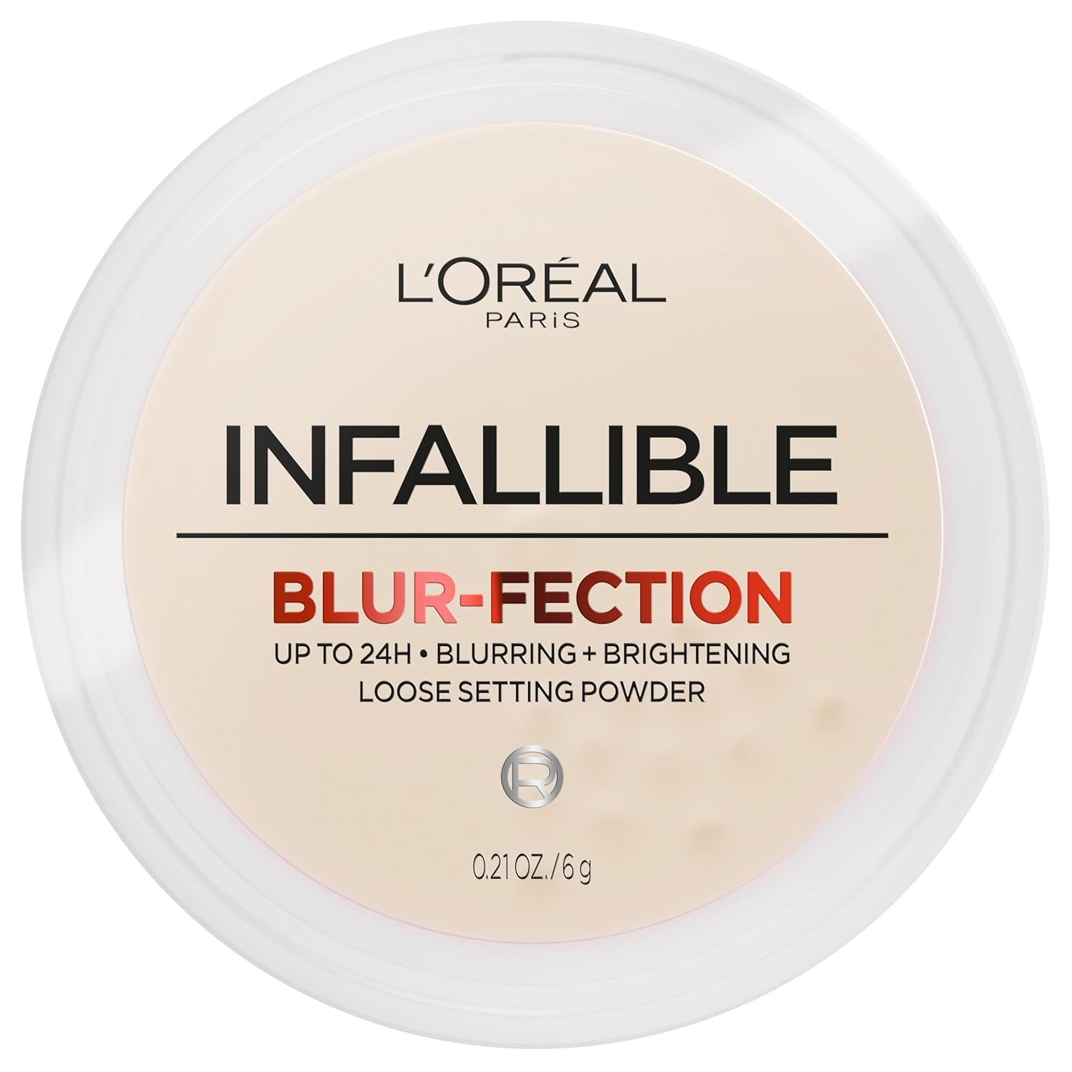 L’Oreal Paris Infallible Blur-fection Longwear Loose Setting Powder, Blurring Face Powder With Up to 24HRs of Wear, Translucent Light, 1 Kit